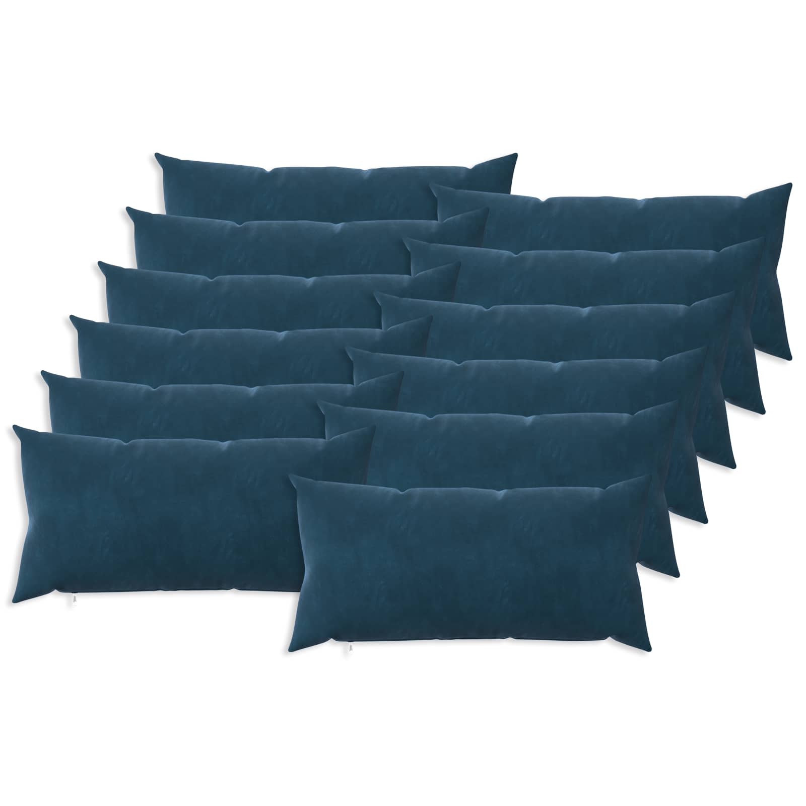 Federa 12 pcs HEERLEN Blu 40 x 80 cm Velluto