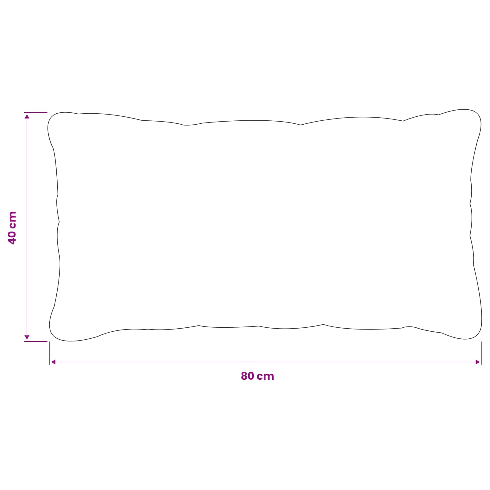 Federa 6 pcs HEERLEN Nero 40 x 80 cm Velluto