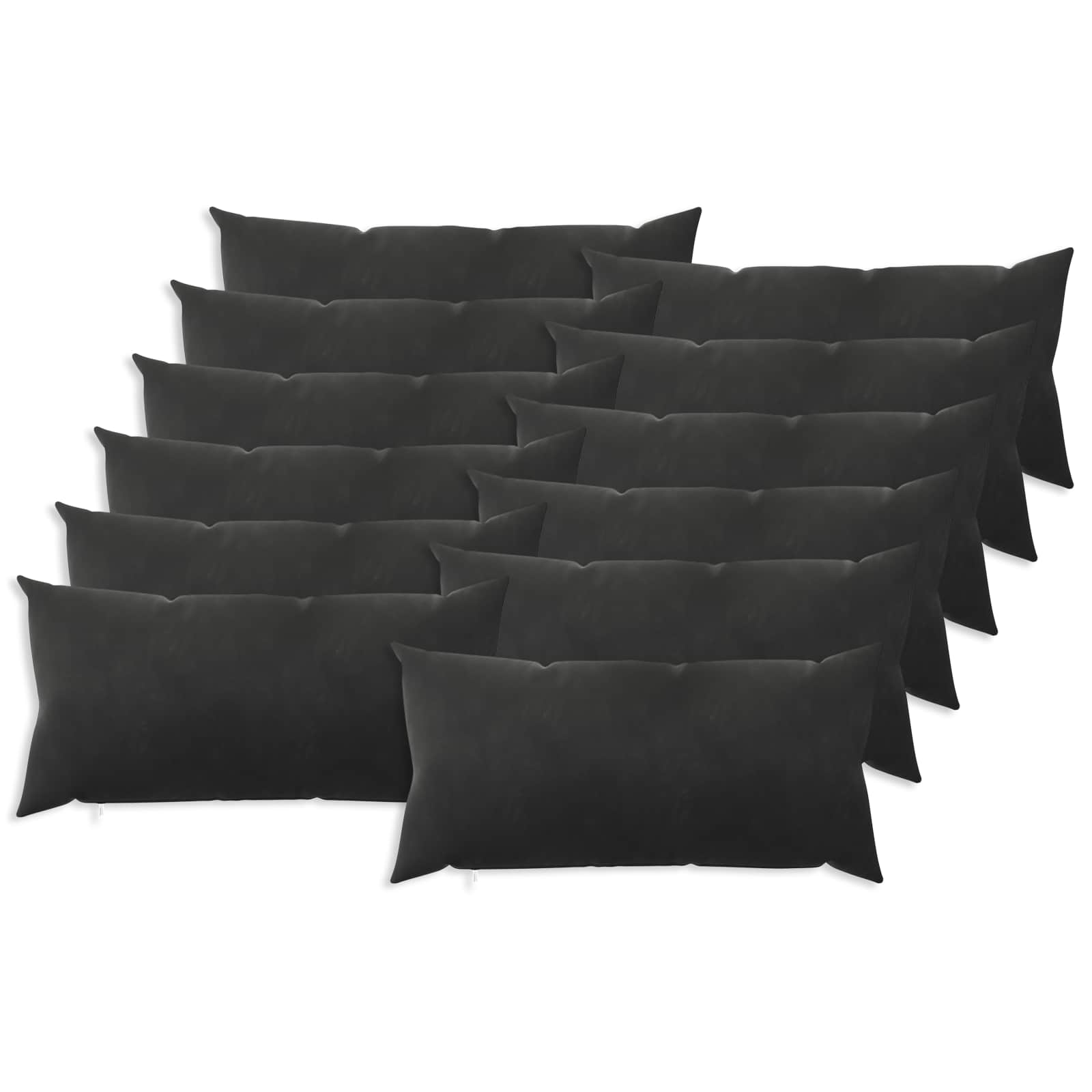 Federa 12 pcs HEERLEN Nero 40 x 80 cm Velluto