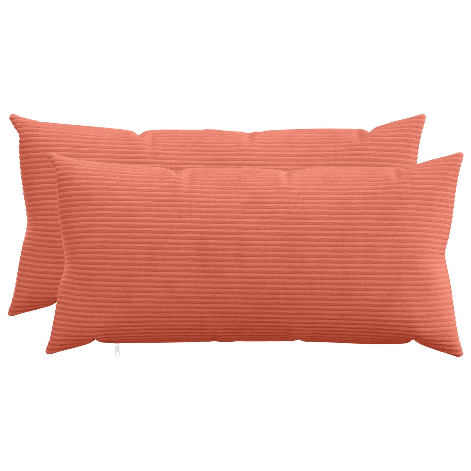 Federa 2 pcs HEERLEN Rosso Arancio 40 x 80 cm corduroy