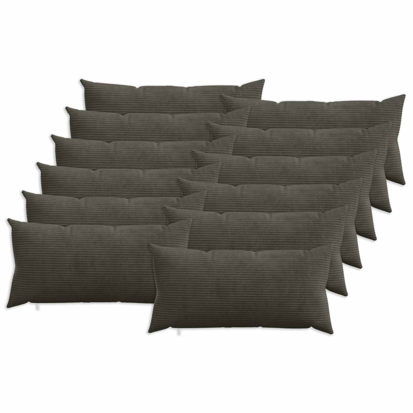 Federa 12 pcs HEERLEN Antracite 40 x 80 cm corduroy