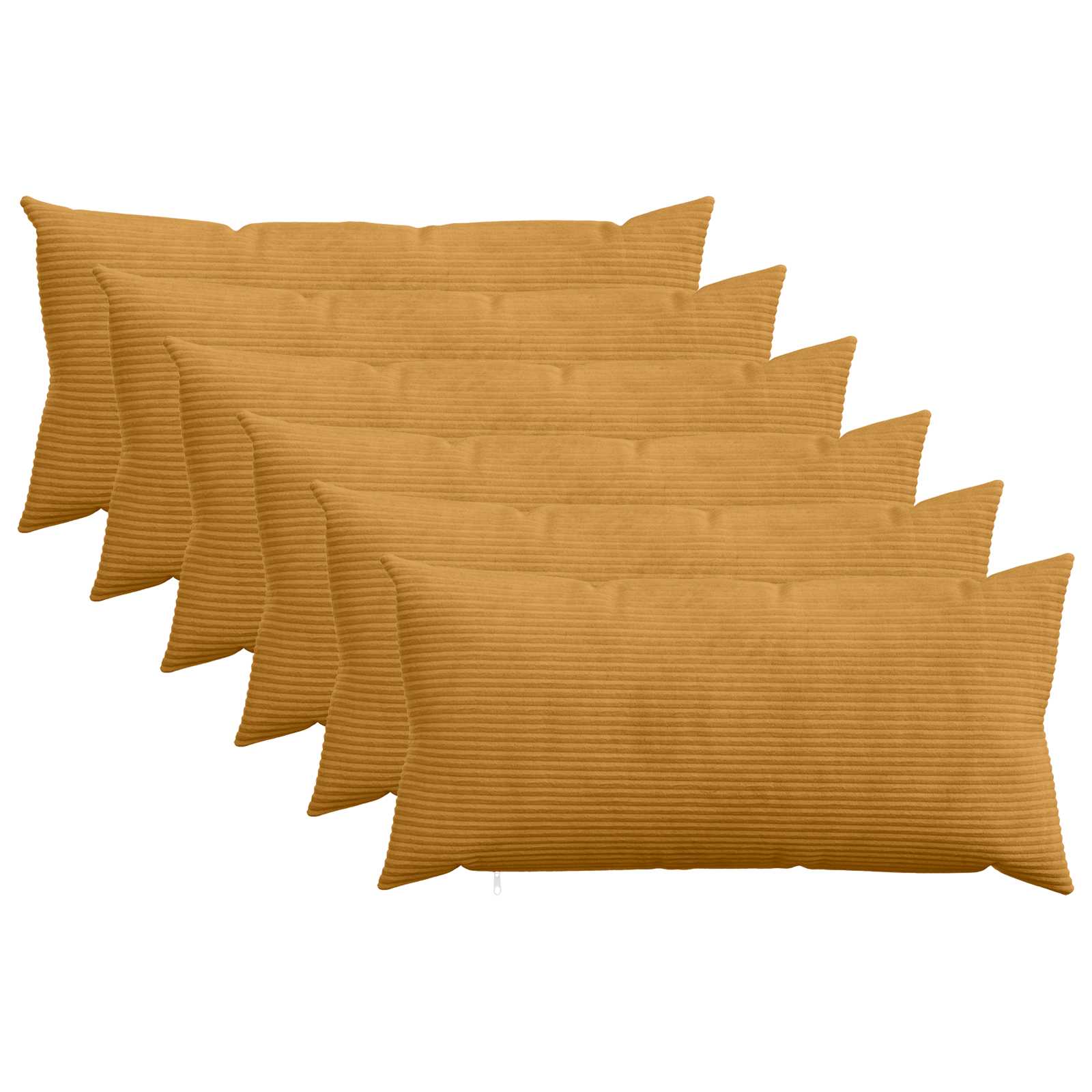 Federa 6 pcs HEERLEN Giallo 40 x 80 cm corduroy