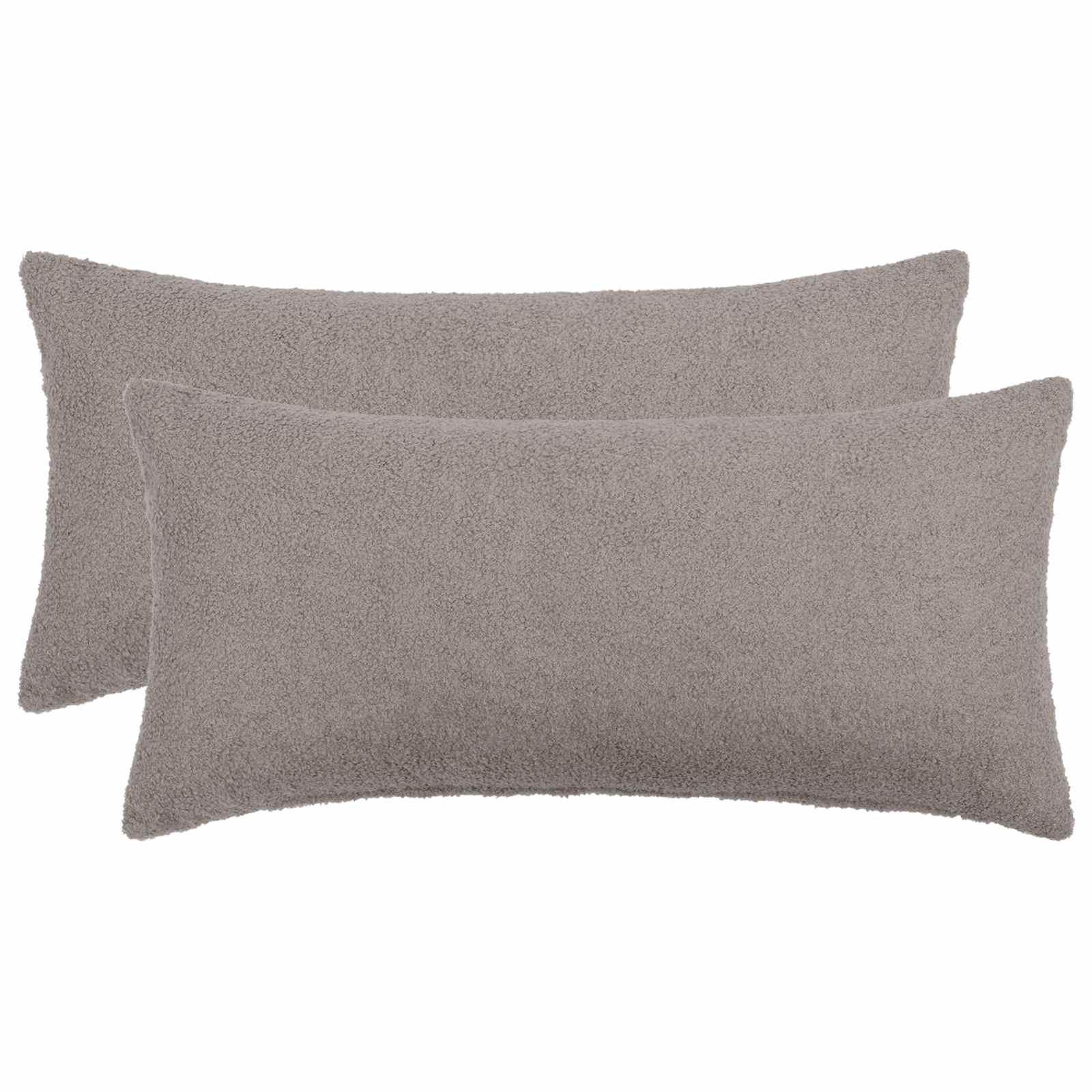 Federa 2 pcs HEERLEN Grigio Chiaro 40 x 80 cm Bouclé