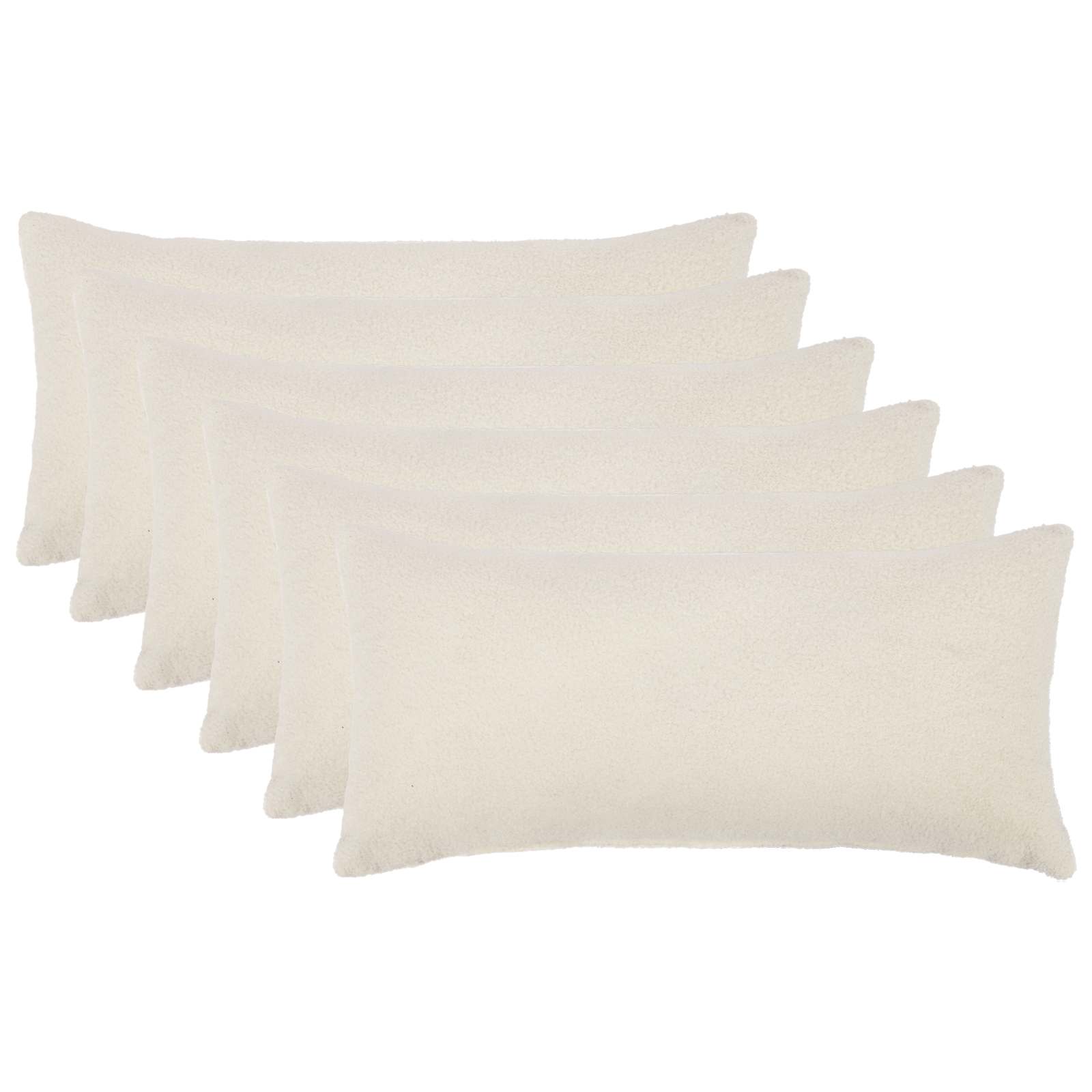Federa 6 pcs HEERLEN Crema 40 x 80 cm Bouclé