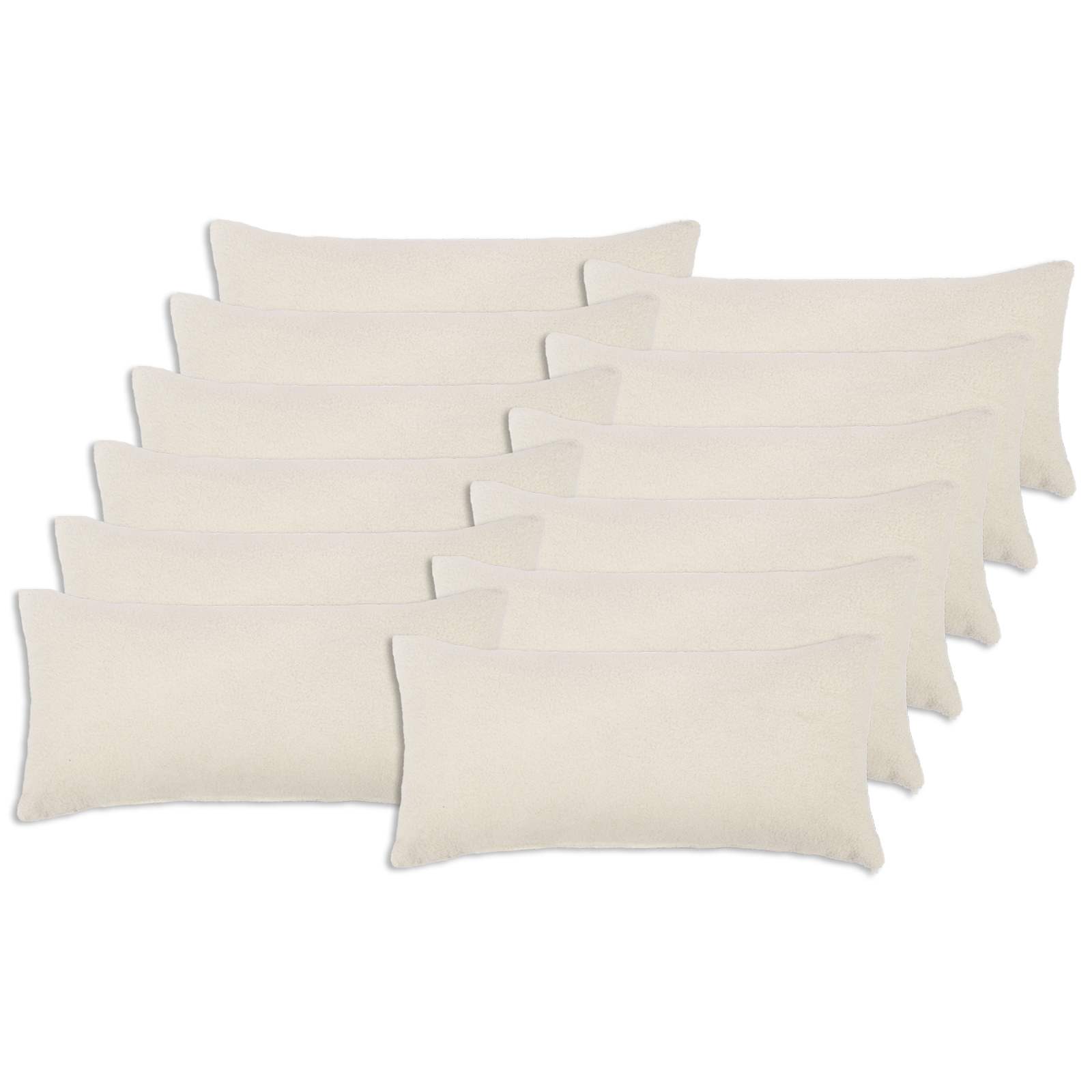 Federa 12 pcs HEERLEN Crema 40 x 80 cm Bouclé