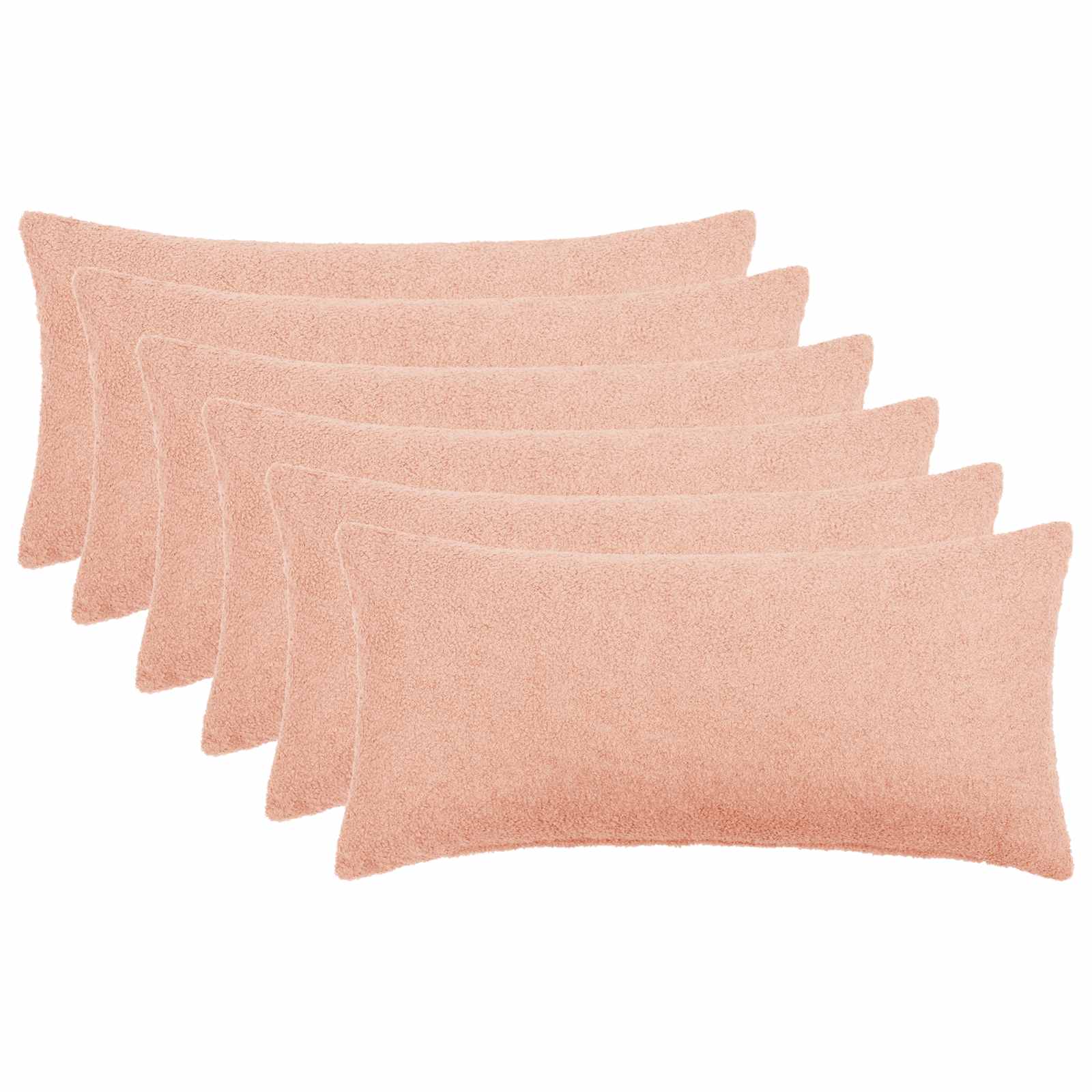 Federa 6 pcs HEERLEN Rosa 40 x 80 cm Bouclé