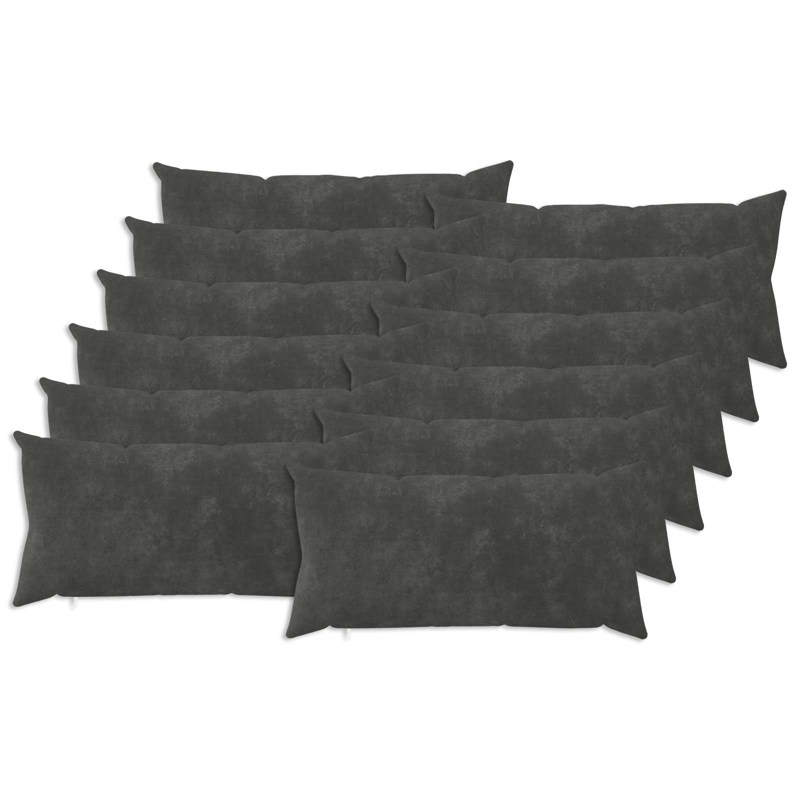 Federa 12 pcs HEERLEN Antracite 40 x 80 cm Fleece in microfibra