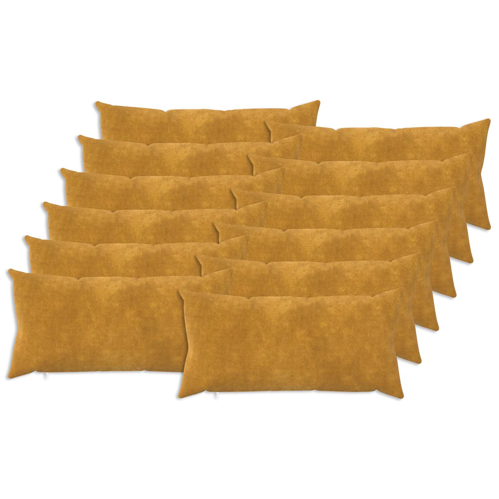 Federa 12 pcs HEERLEN Giallo 40 x 80 cm Fleece in microfibra