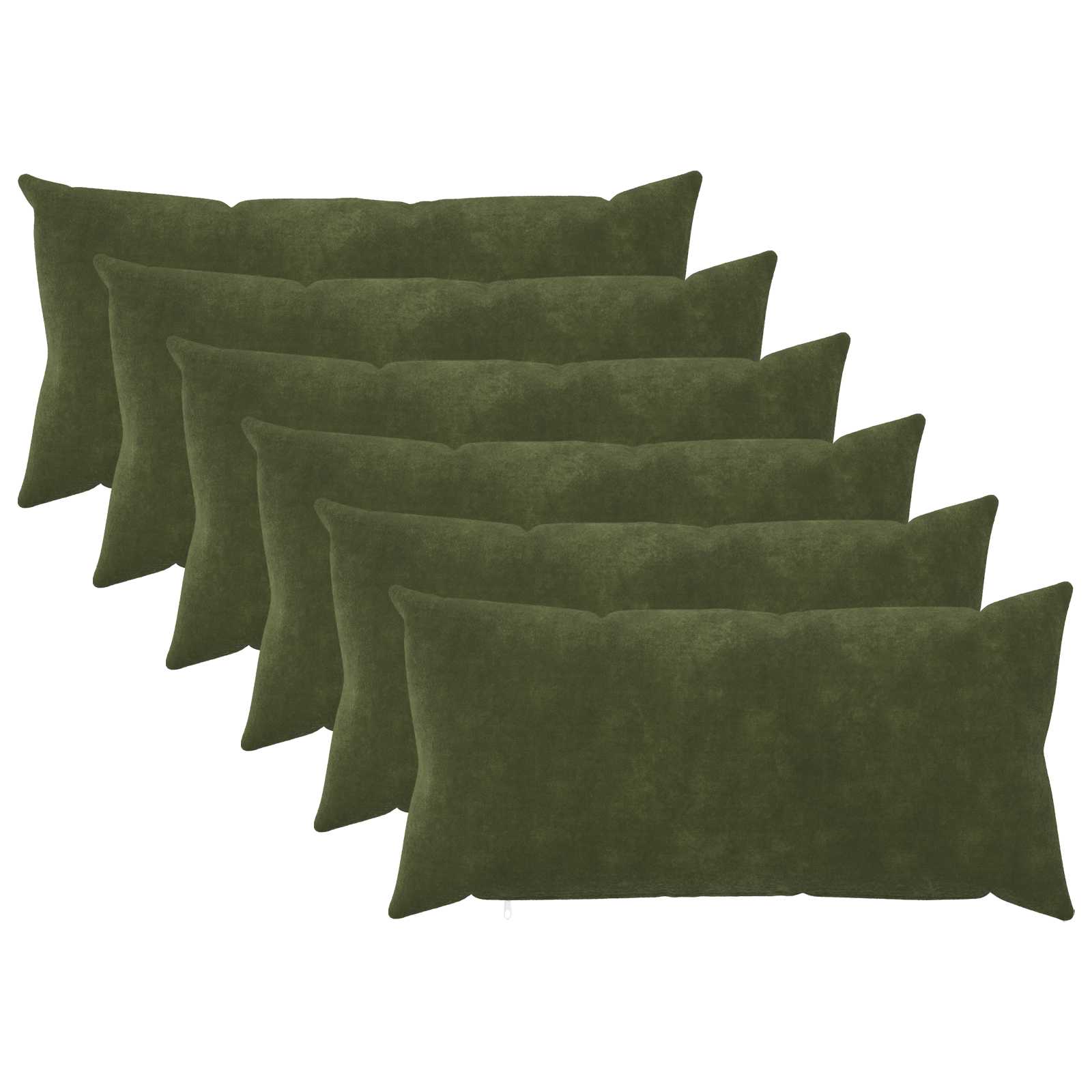 Federa 6 pcs HEERLEN Verde 40 x 80 cm Fleece in microfibra
