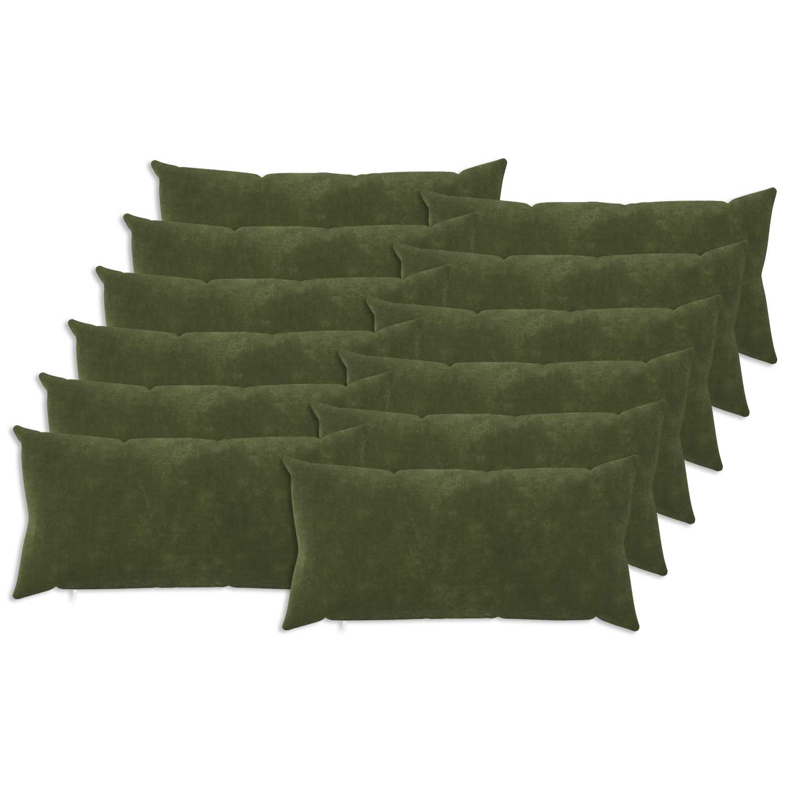 Federa 12 pcs HEERLEN Verde 40 x 80 cm Fleece in microfibra
