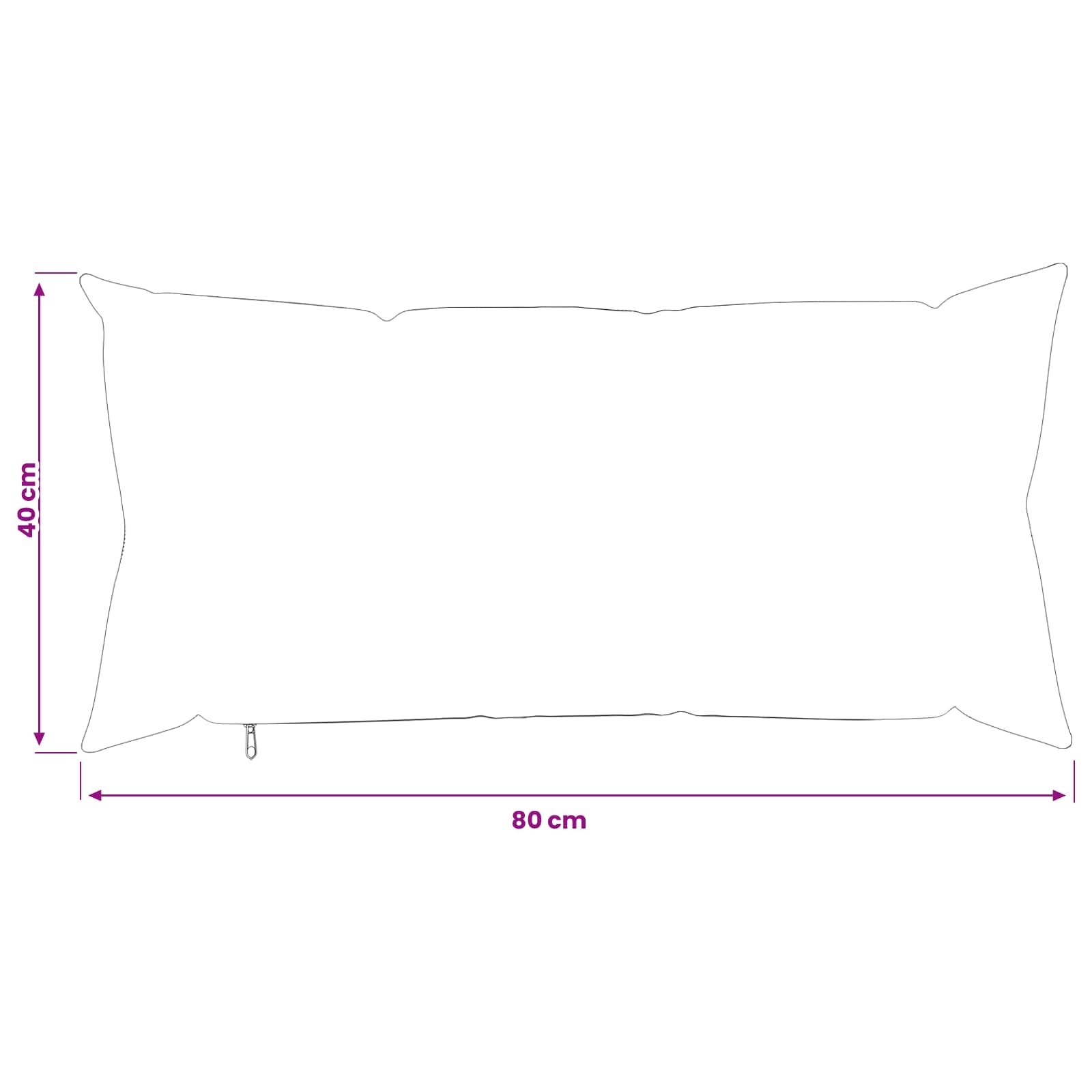 Federa 2 pcs HEERLEN Blu mare 40 x 80 cm Fleece in microfibra