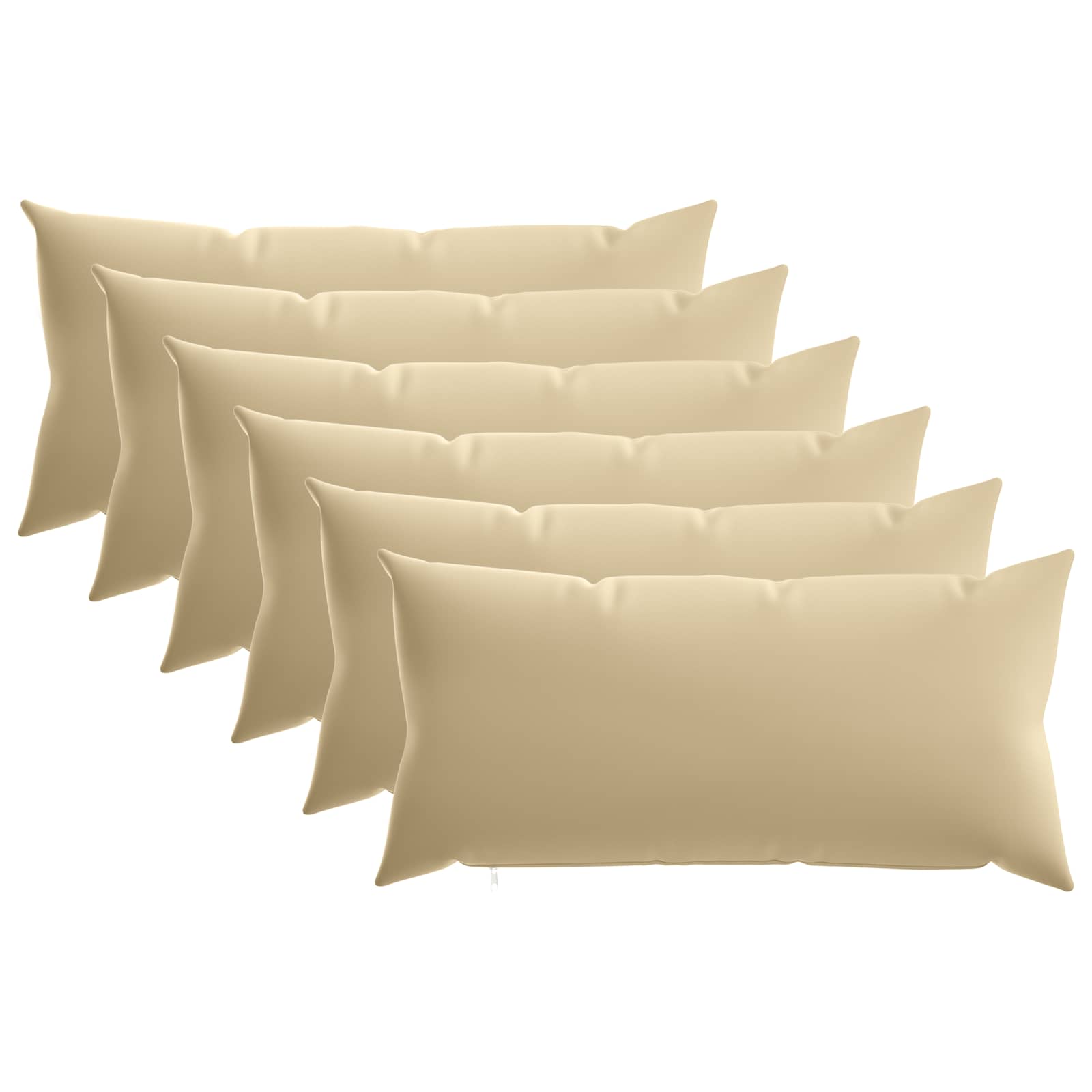 Federa 6 pcs HEERLEN Beige 40 x 80 cm Poliestere