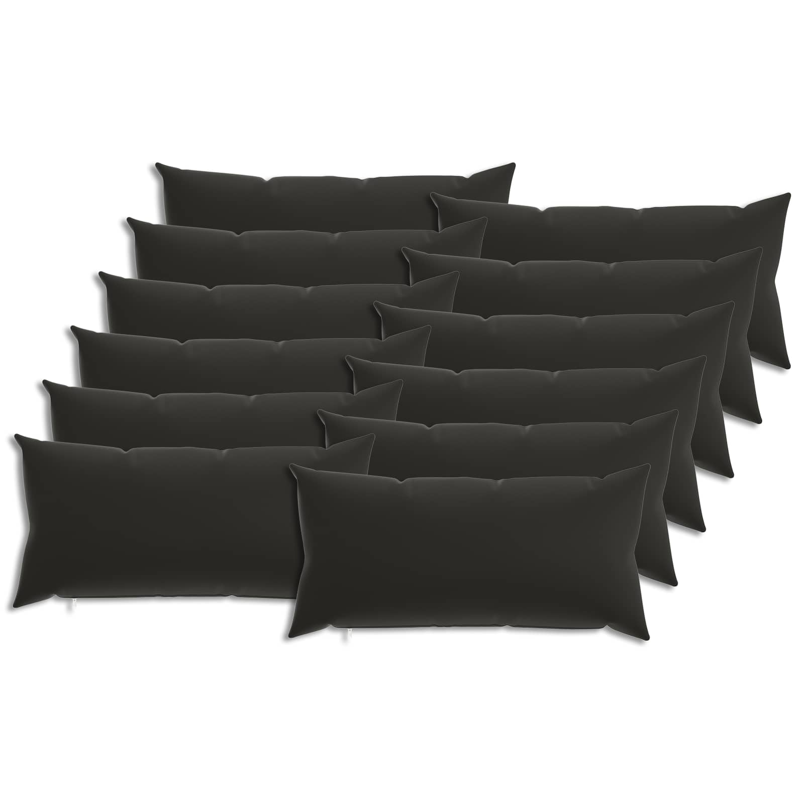 Federa 12 pcs HEERLEN Nero 40 x 80 cm Poliestere