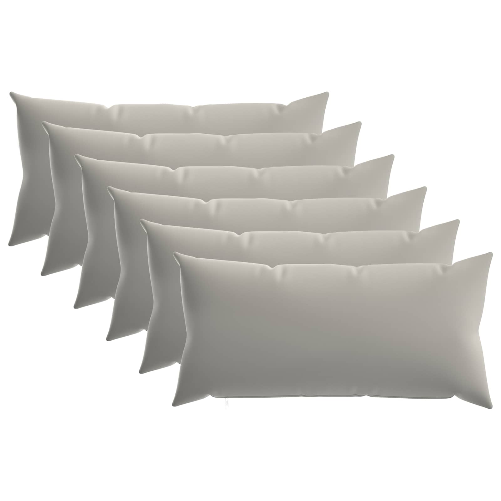 Federa 6 pcs HEERLEN Grigio 40 x 80 cm Poliestere