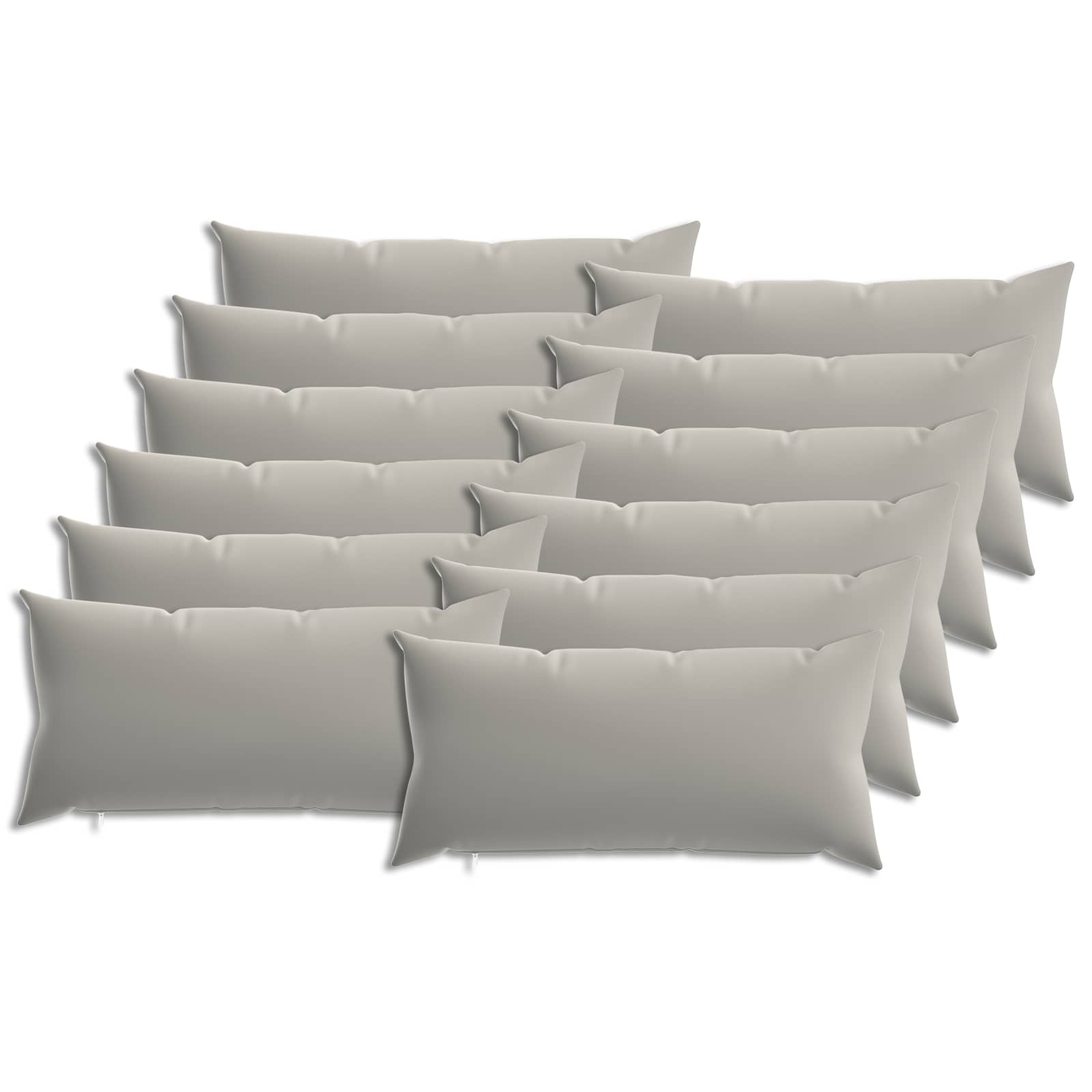 Federa 12 pcs HEERLEN Grigio 40 x 80 cm Poliestere