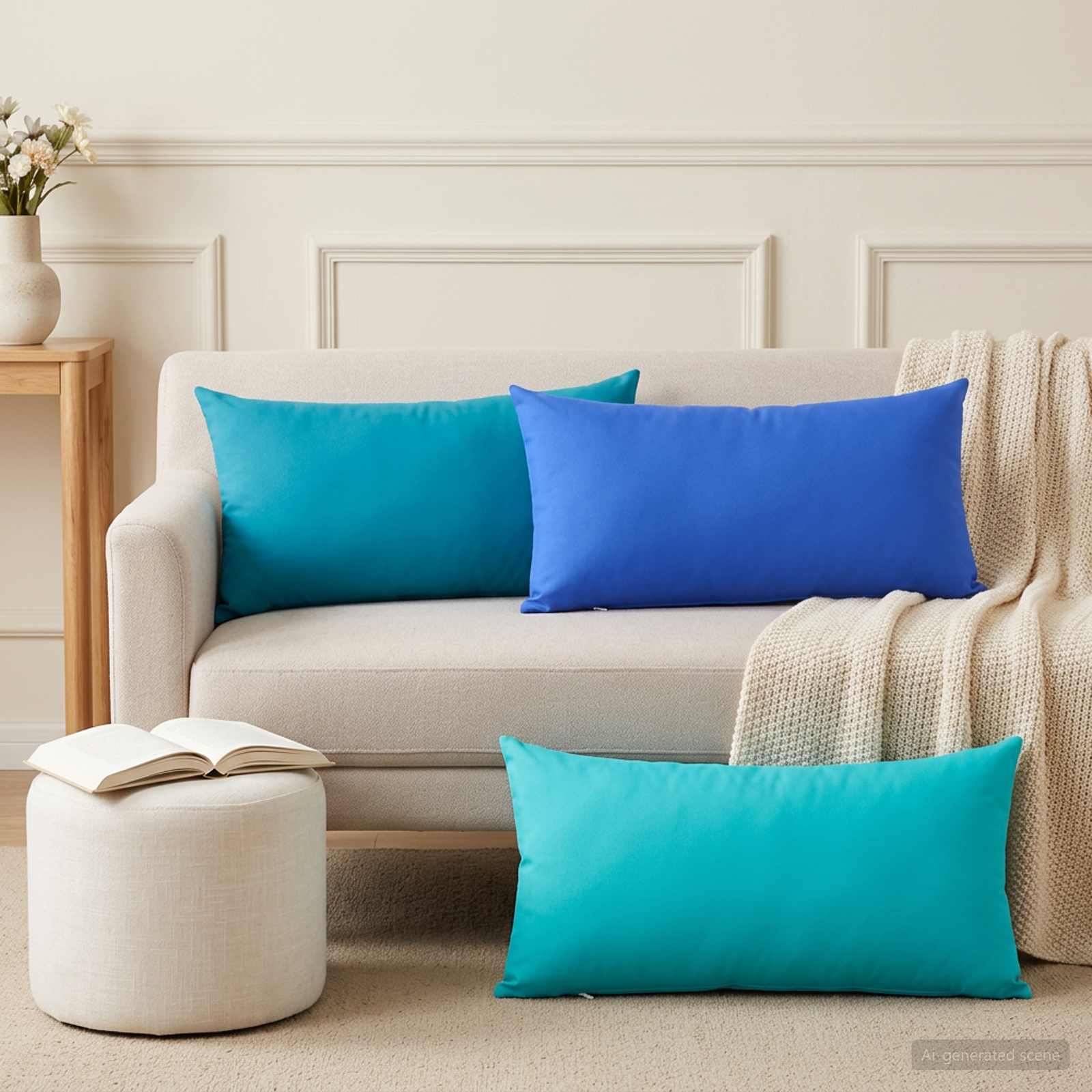 Federa 2 pcs HEERLEN Azzurro 40 x 80 cm Poliestere
