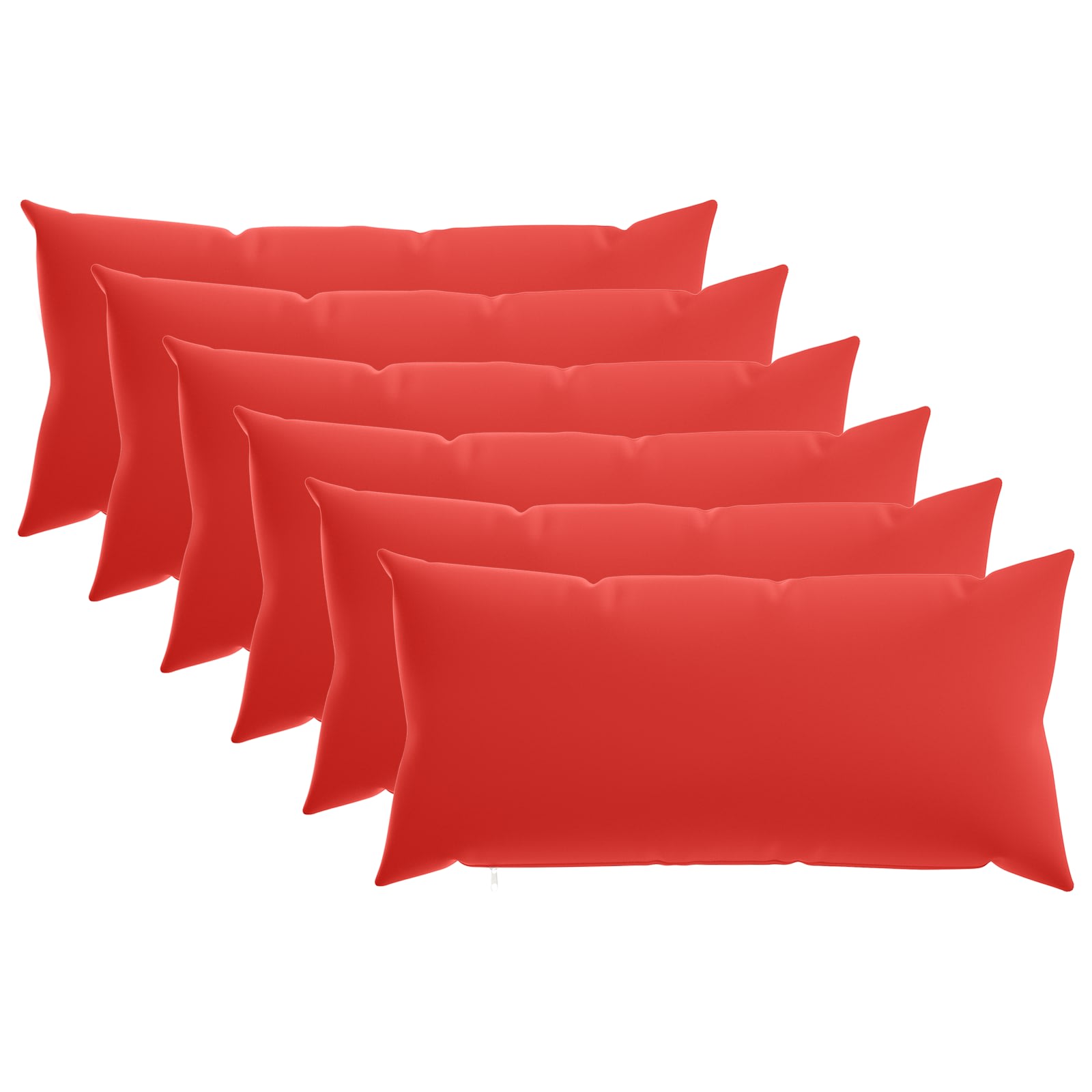 Federa 6 pcs HEERLEN Rosso 40 x 80 cm Poliestere