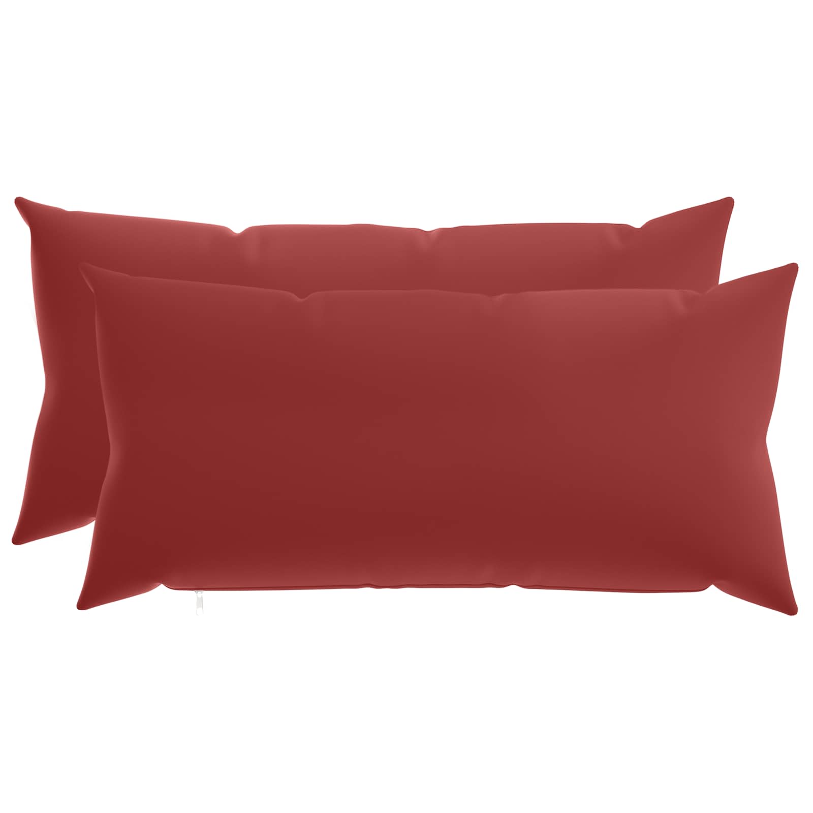 Federa 2 pcs HEERLEN Rosso Vino 40 x 80 cm Poliestere