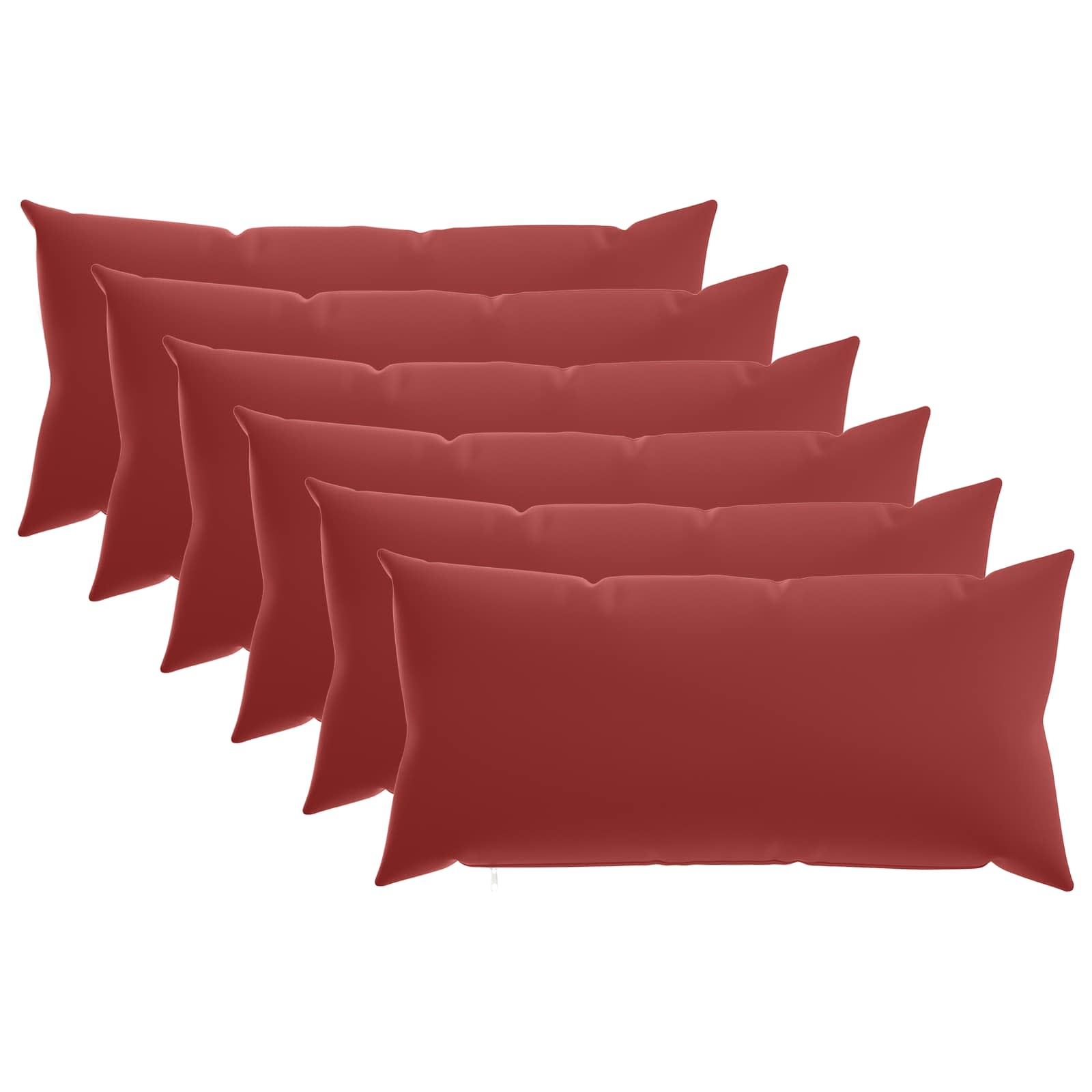 Federa 6 pcs HEERLEN Rosso Vino 40 x 80 cm Poliestere