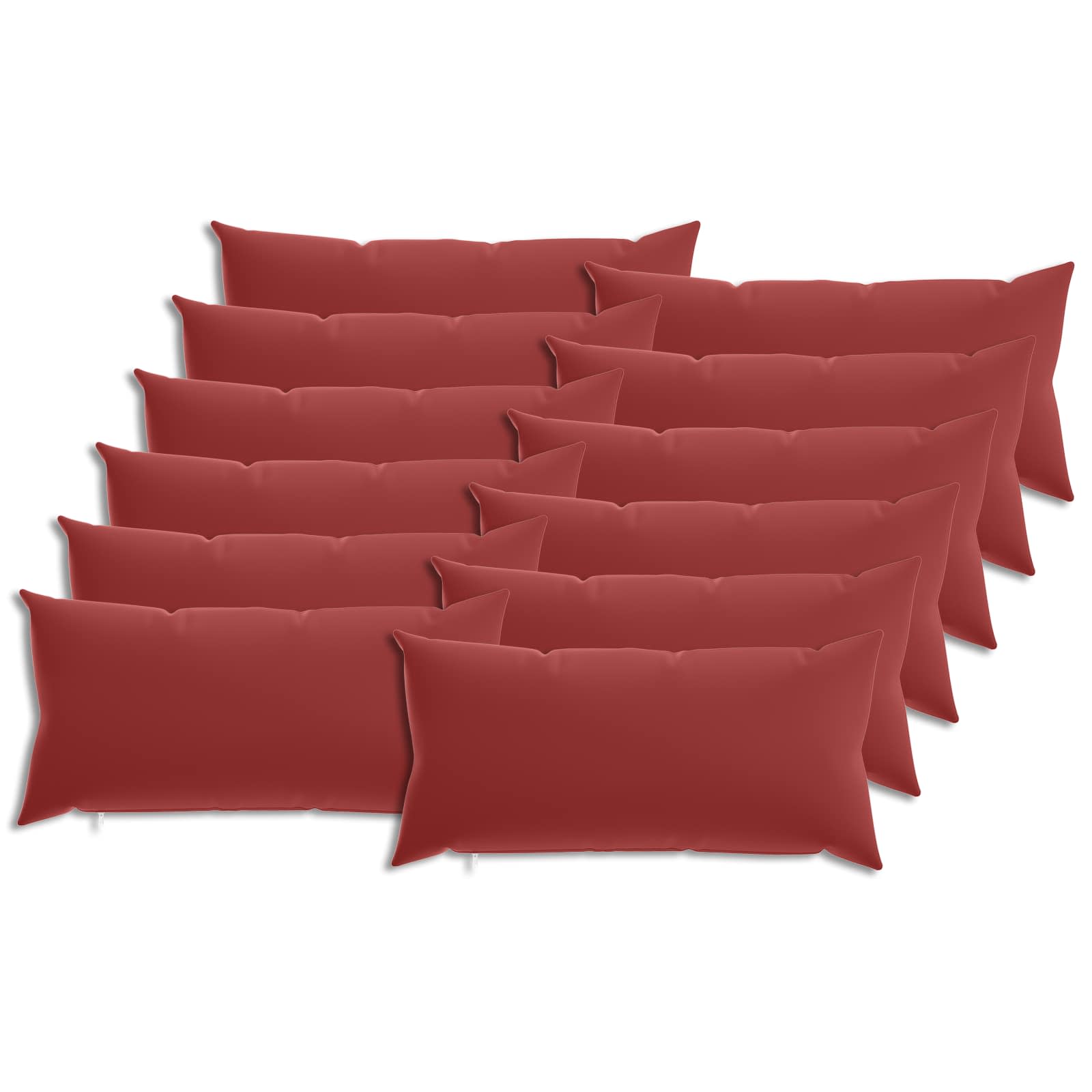 Federa 12 pcs HEERLEN Rosso Vino 40 x 80 cm Poliestere