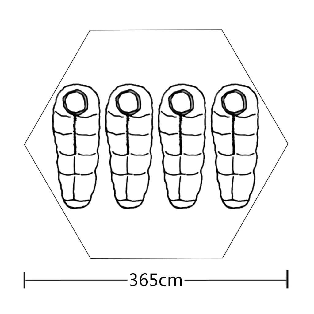 Tenda per 4 Persone Verde