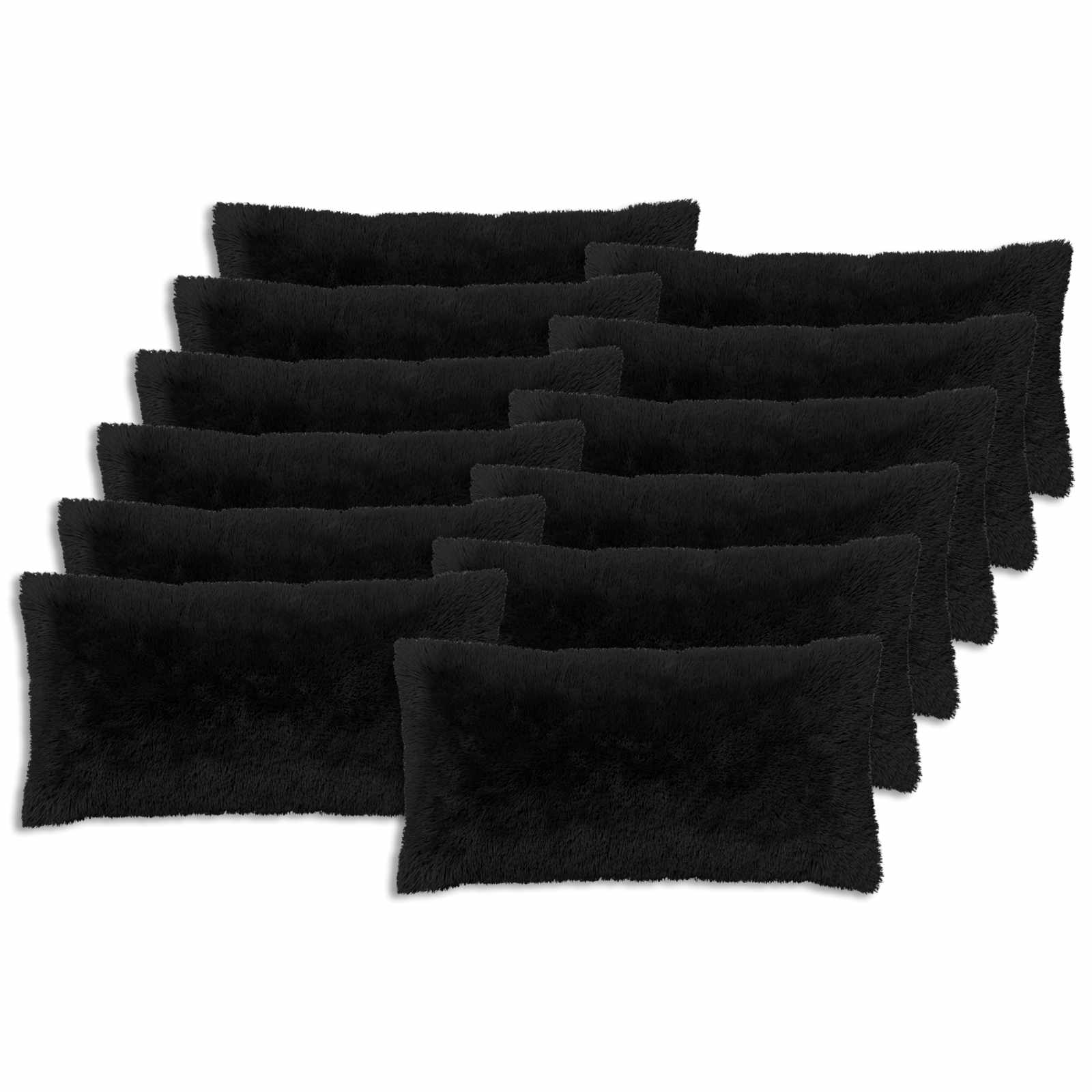 Federa 12 pcs HEERLEN Nero 40 x 80 cm Fleece PV