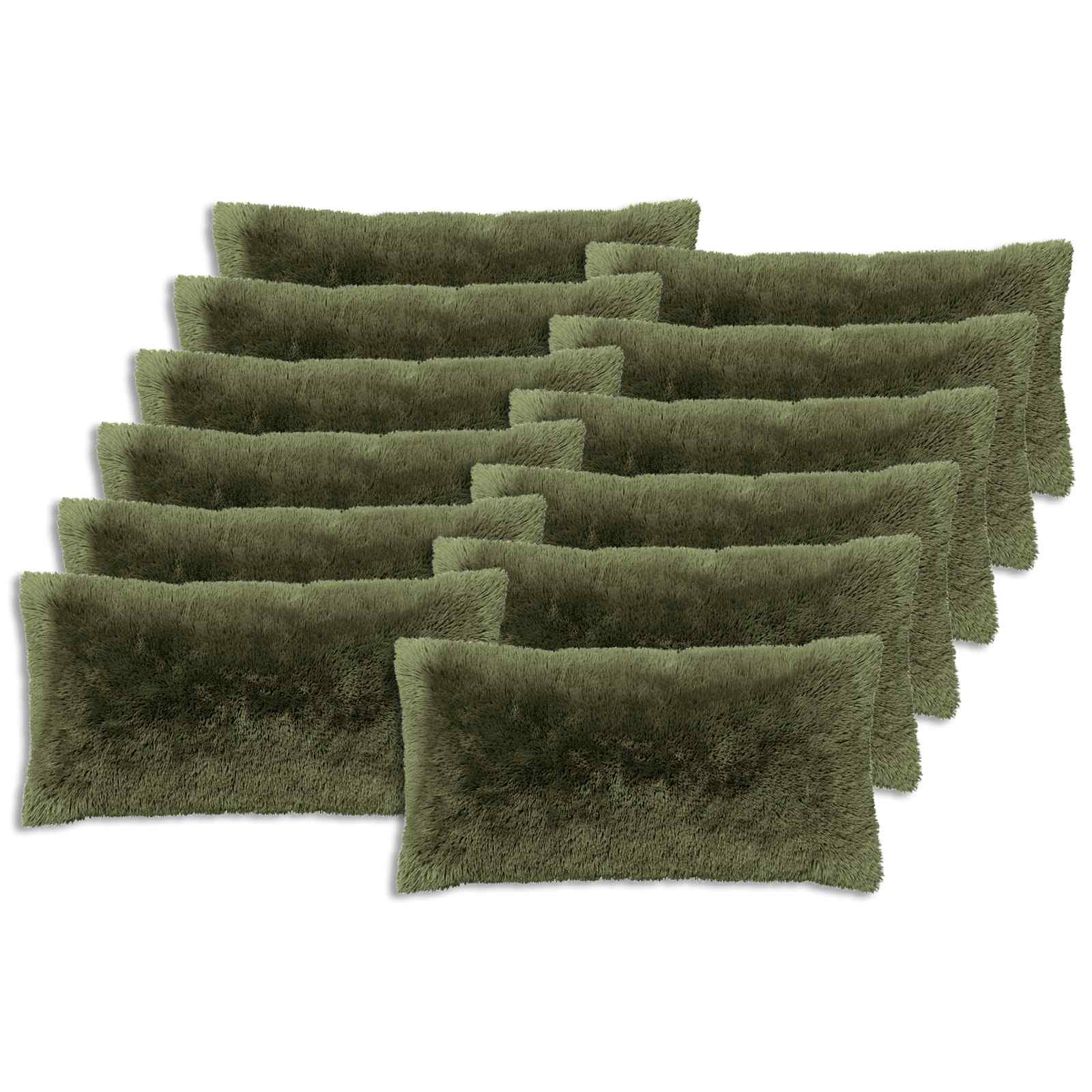 Federa 12 pcs HEERLEN Verde 40 x 80 cm Fleece PV