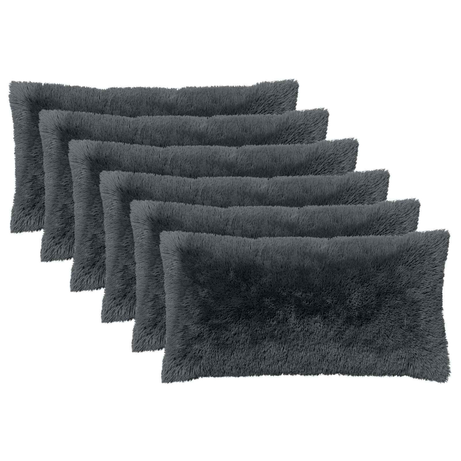 Federa 6 pcs HEERLEN Antracite 40 x 80 cm Fleece PV