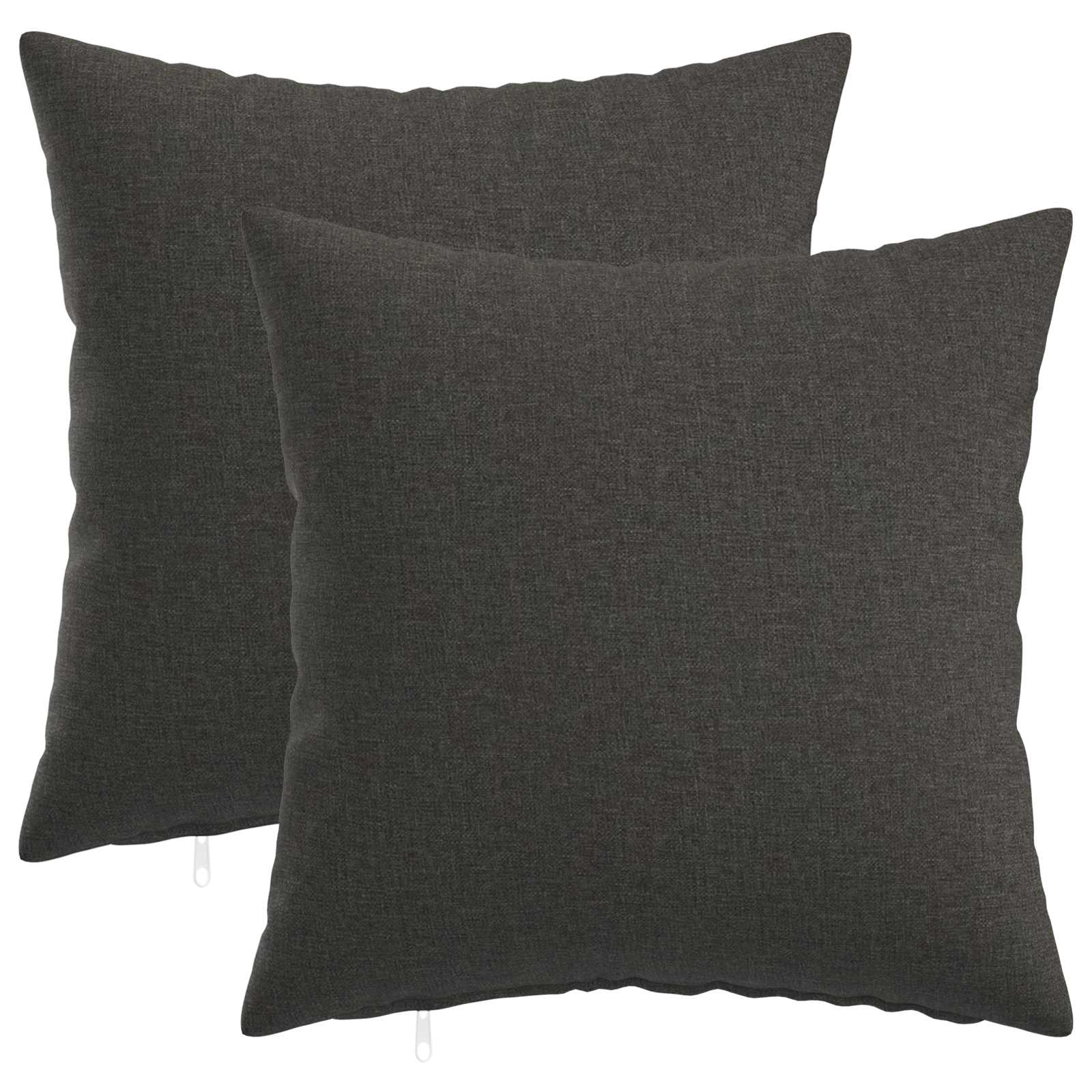 Federa 2 pz HEERLEN Grigio Scuro 45 x 45 cm Tessuto