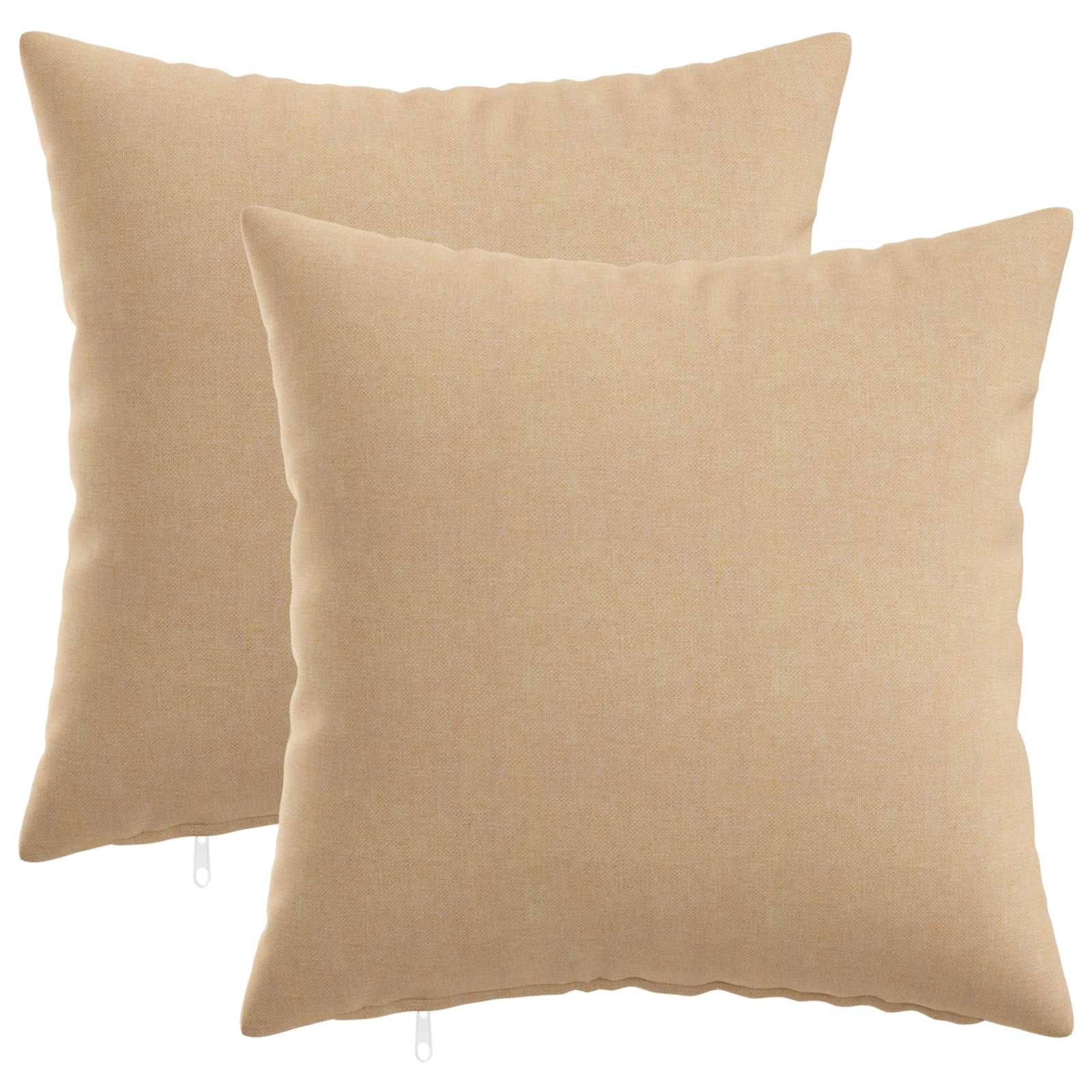 Federa 2 pz HEERLEN Crema 45 x 45 cm Tessuto