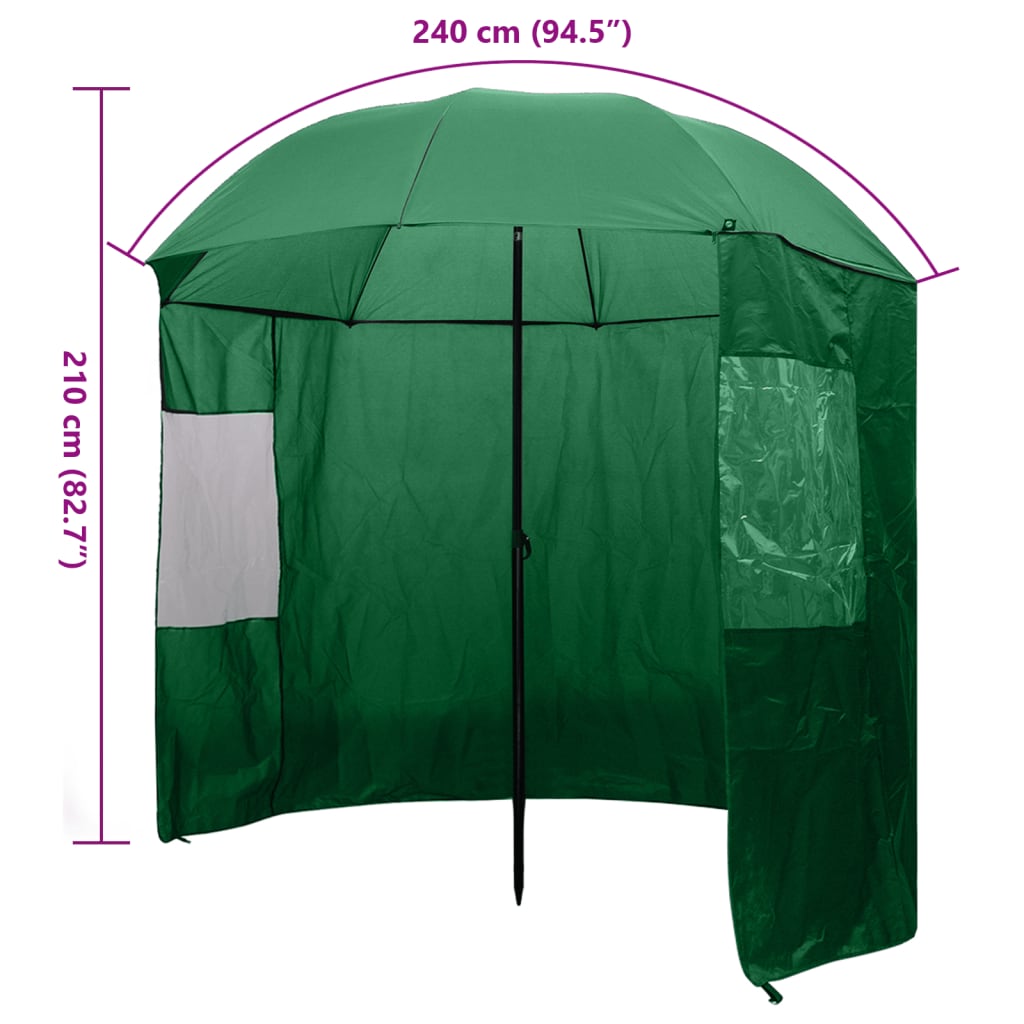 Ombrello da Pesca Verde 240x210 cm