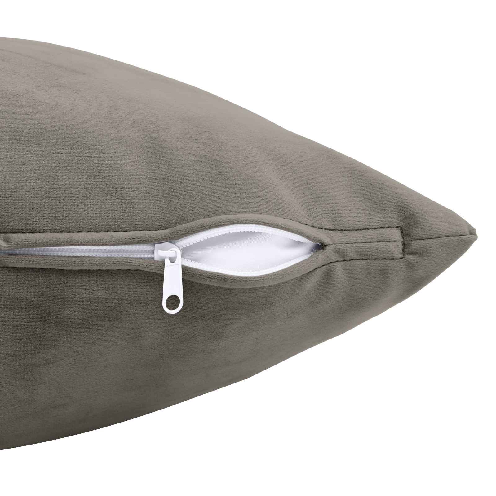 Federa 2 pcs HEERLEN Grigio Chiaro 45 x 45 cm Velluto