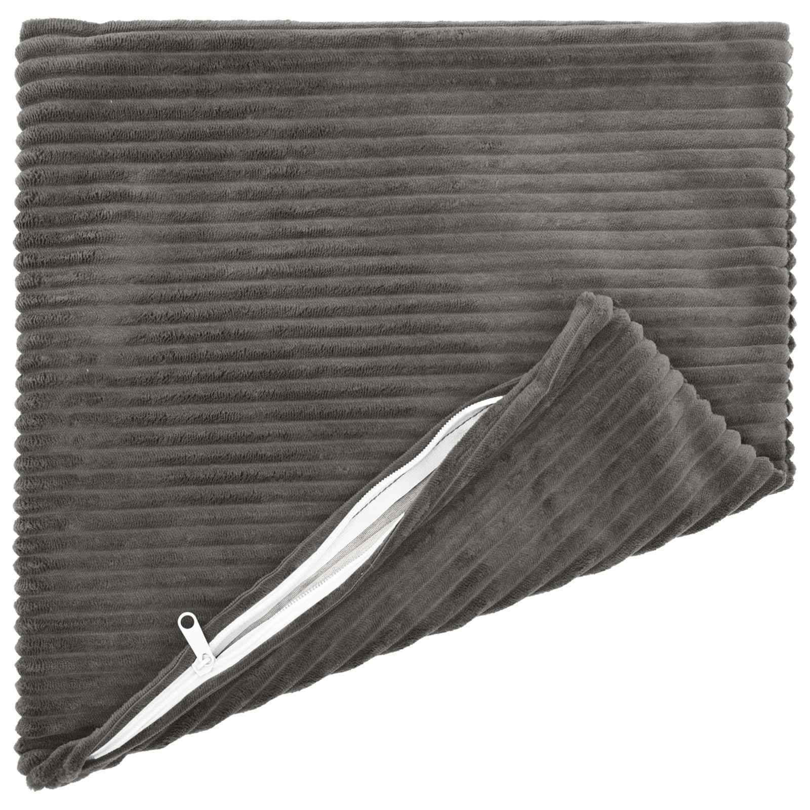 Federa 6 pcs HEERLEN Grigio Scuro 45 x 45 cm corduroy