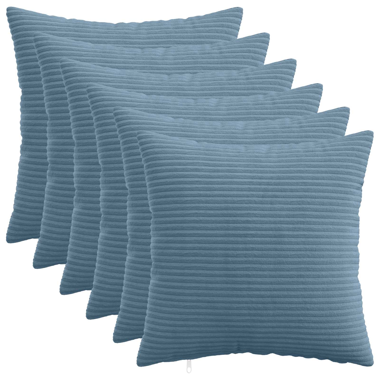 Federa 6 pcs HEERLEN Blu 45 x 45 cm corduroy