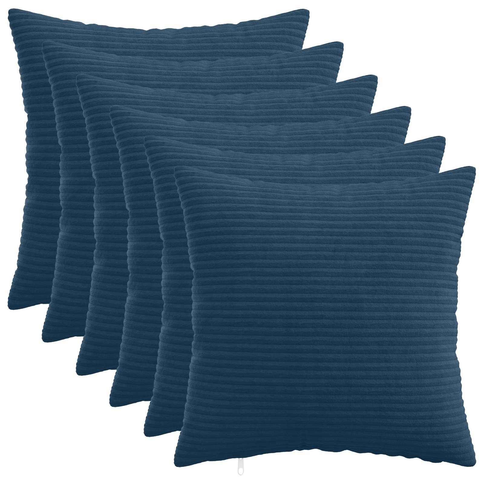 Federa 6 pcs HEERLEN Blu navy 45 x 45 cm corduroy