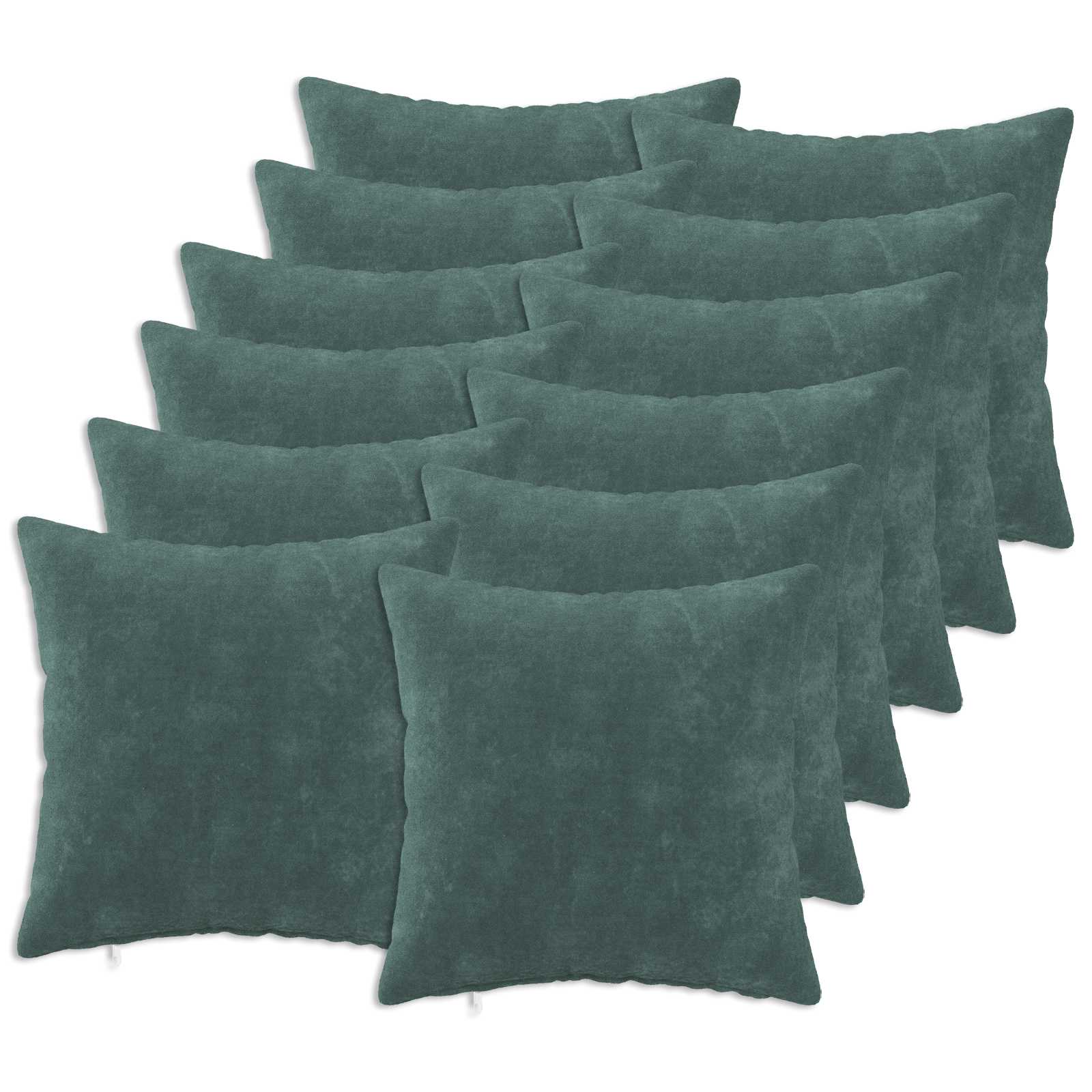 Federa 12 pcs HEERLEN Blu mare 45 x 45 cm Fleece in microfibra