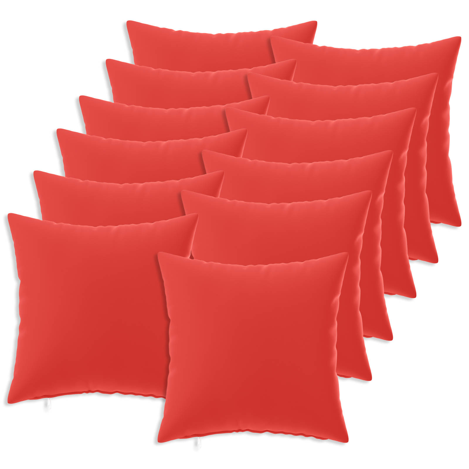 Federa 12 pcs HEERLEN Rosso 45 x 45 cm Poliestere