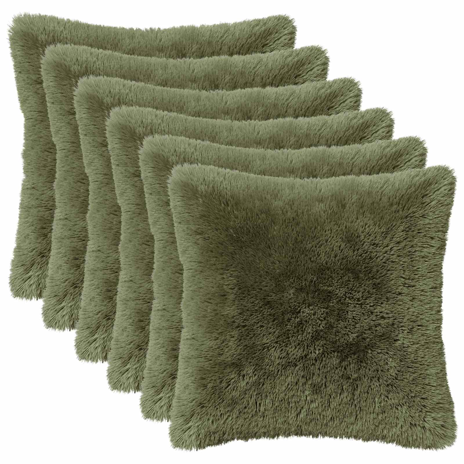 Federa 6 pcs HEERLEN Verde 45 x 45 cm Fleece PV