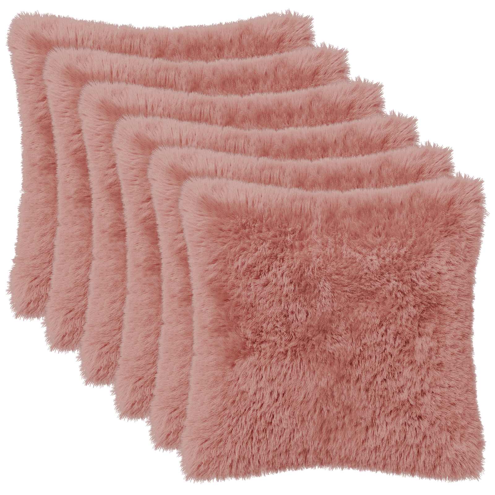Federa 6 pcs HEERLEN Rosa 45 x 45 cm Fleece PV