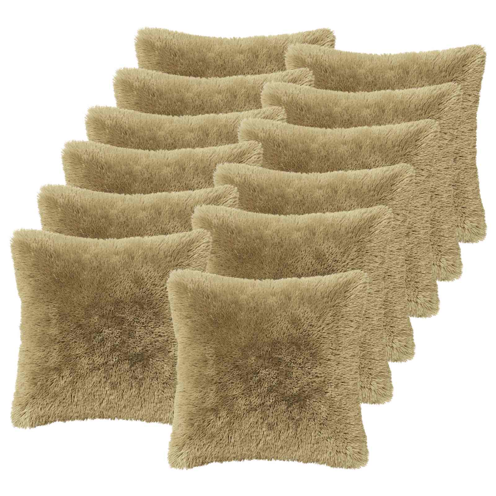 Federa 12 pcs HEERLEN Verde chiaro 45 x 45 cm Fleece PV
