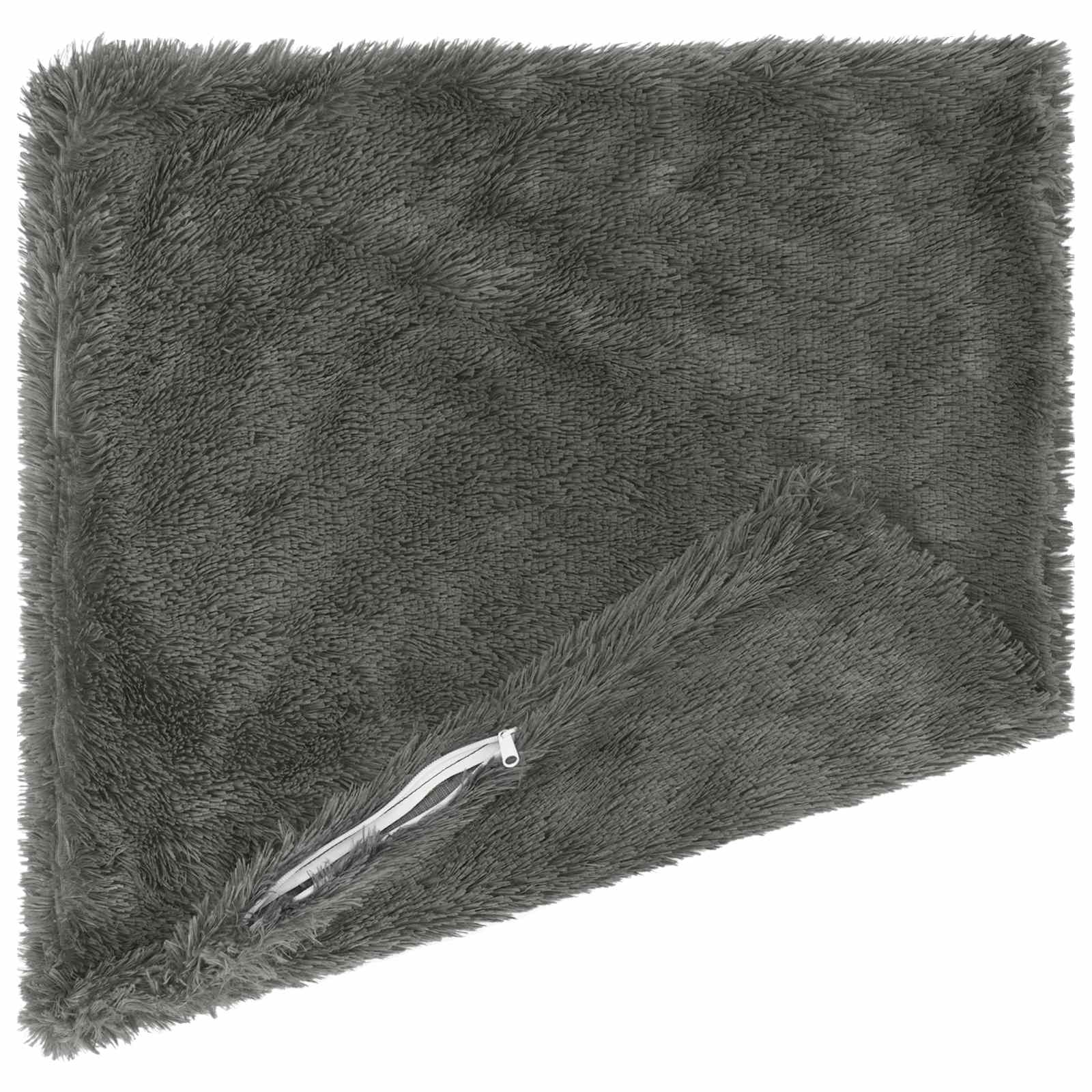 Federa 12 pcs HEERLEN Grigio Chiaro 45 x 45 cm Fleece PV