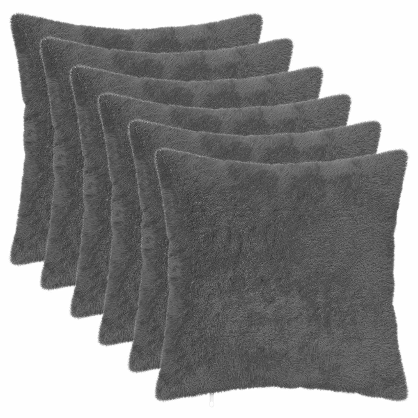 Federa 6 pz HEERLEN Grigio Scuro 45 x 45 cm