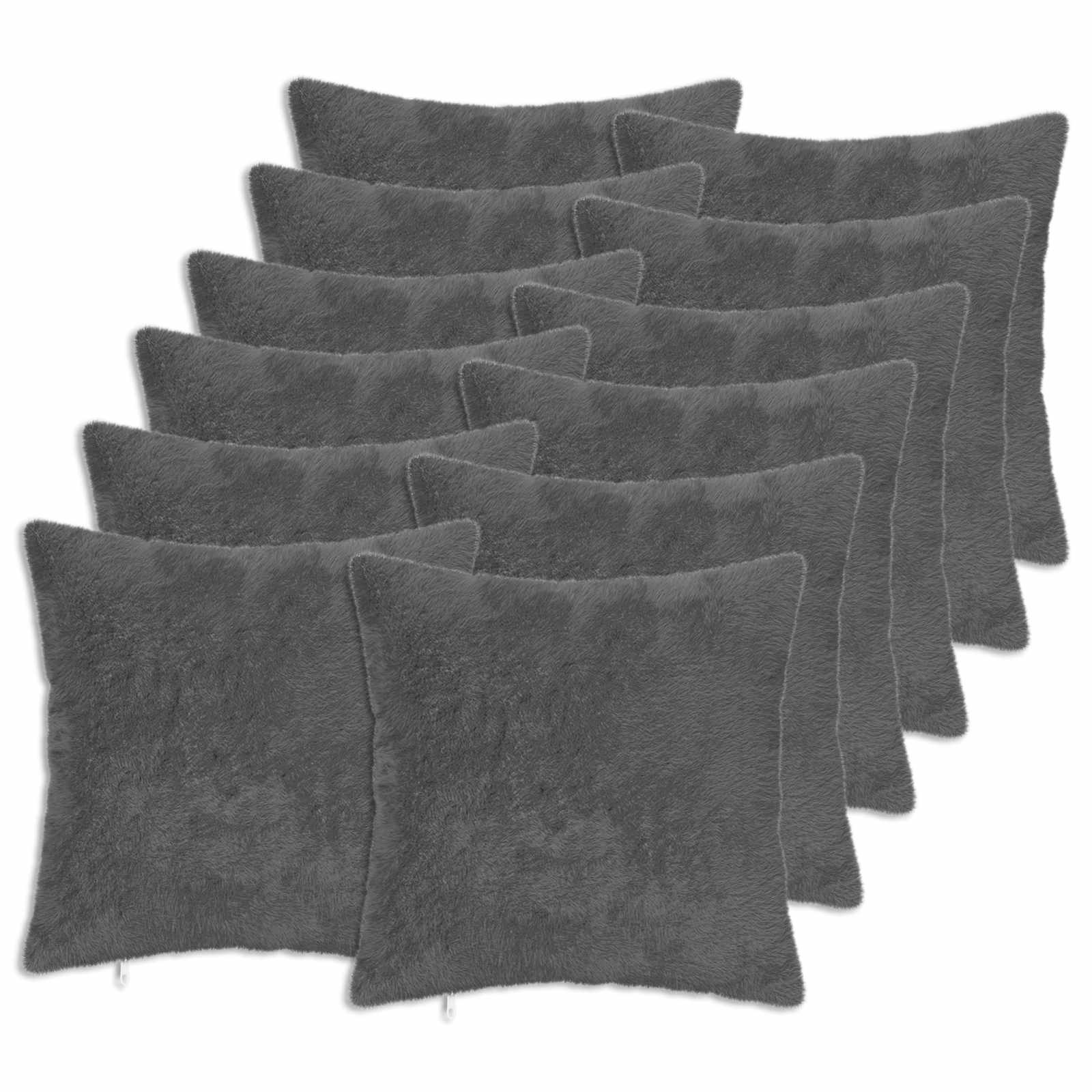 Federa 12 pz HEERLEN Grigio Scuro 45 x 45 cm