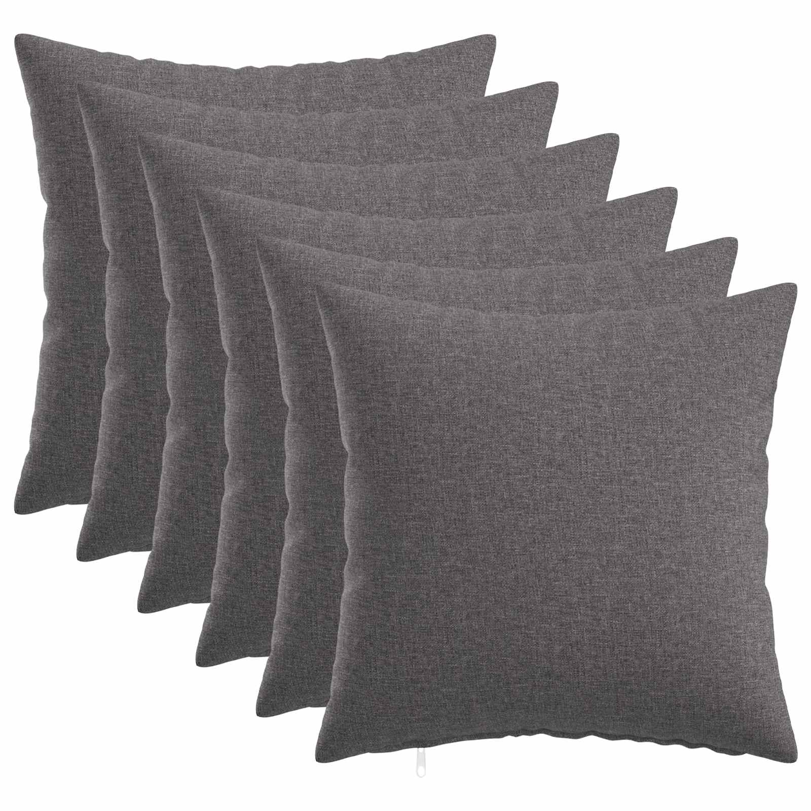 Federa 6 pz HEERLEN Grigio Chiaro 50 x 50 cm Tessuto
