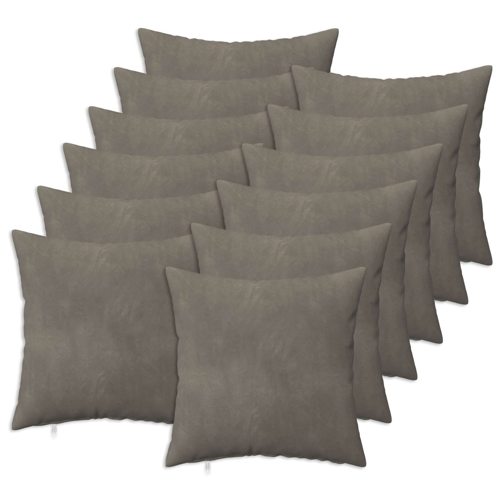 Federa 12 pcs HEERLEN Grigio Chiaro 50 x 50 cm Velluto