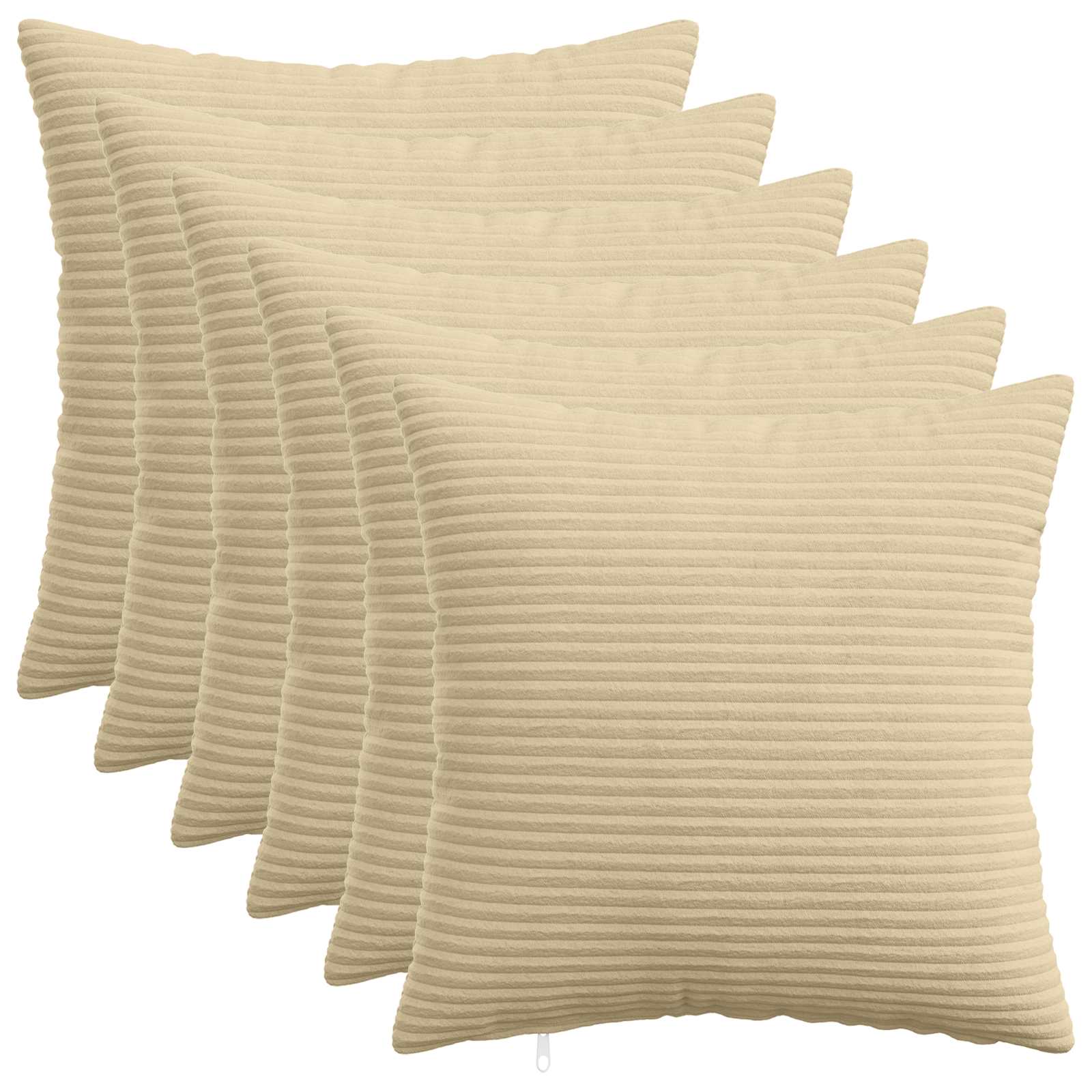 Federa 6 pcs HEERLEN Verde Grigio 50 x 50 cm corduroy