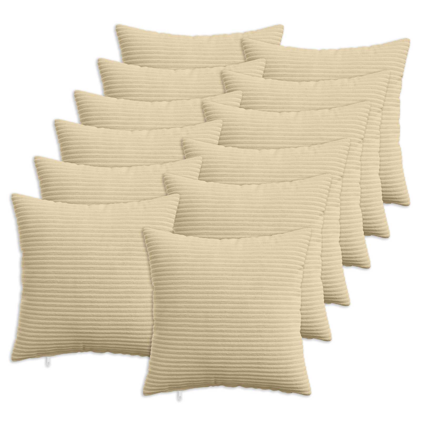 Federa 12 pcs HEERLEN Verde Grigio 50 x 50 cm corduroy