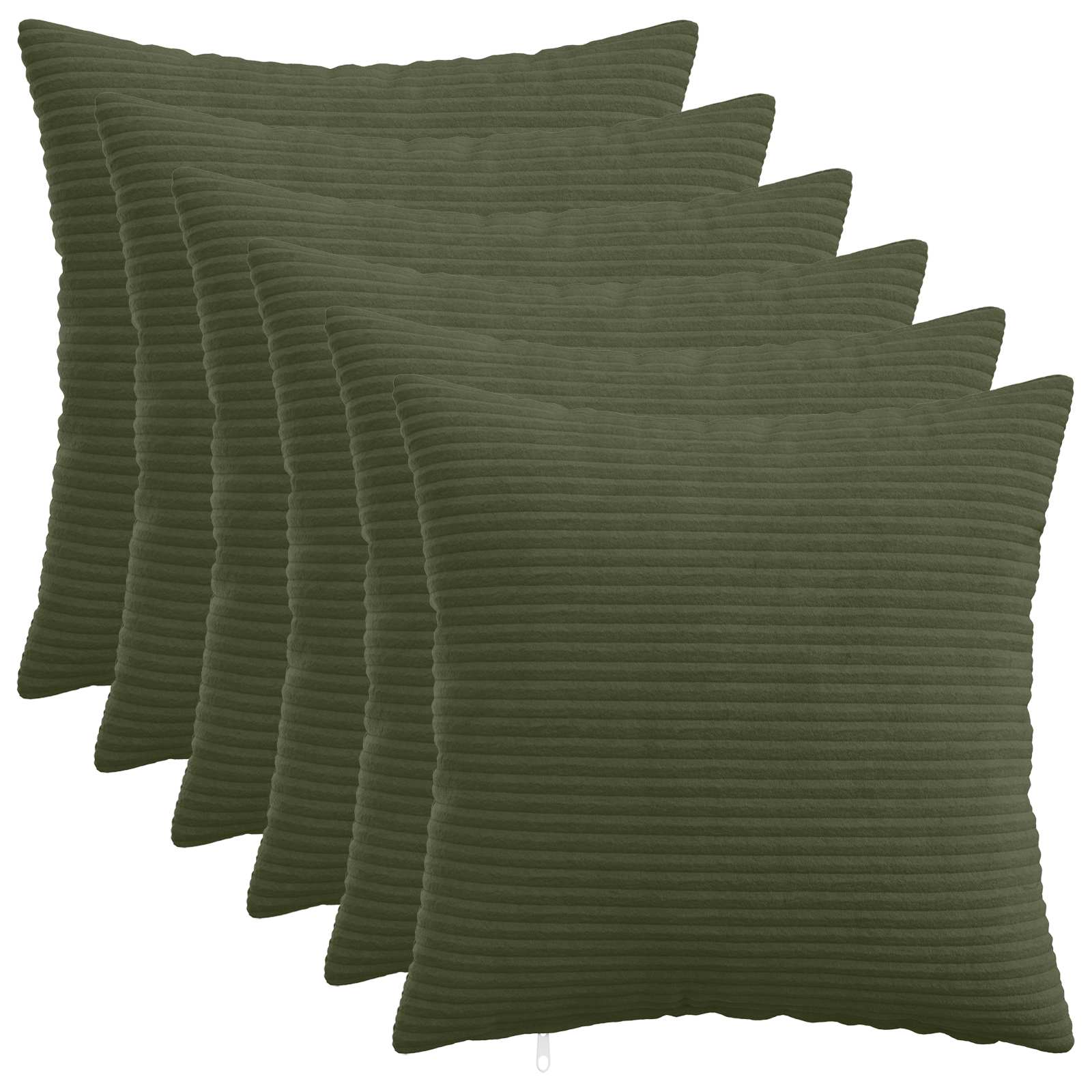 Federa 6 pcs HEERLEN Verde 50 x 50 cm corduroy