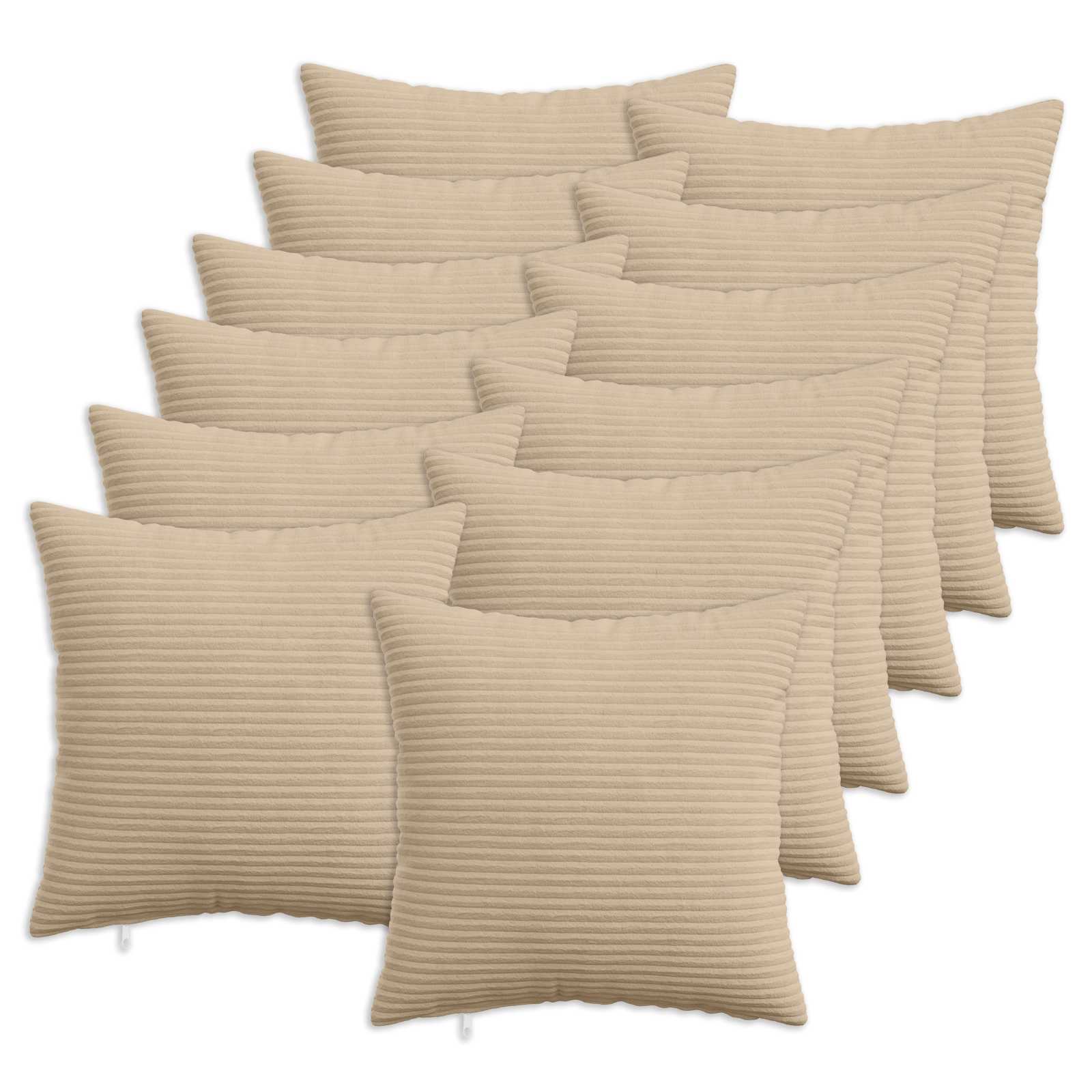 Federa 12 pcs HEERLEN Tortora 50 x 50 cm corduroy