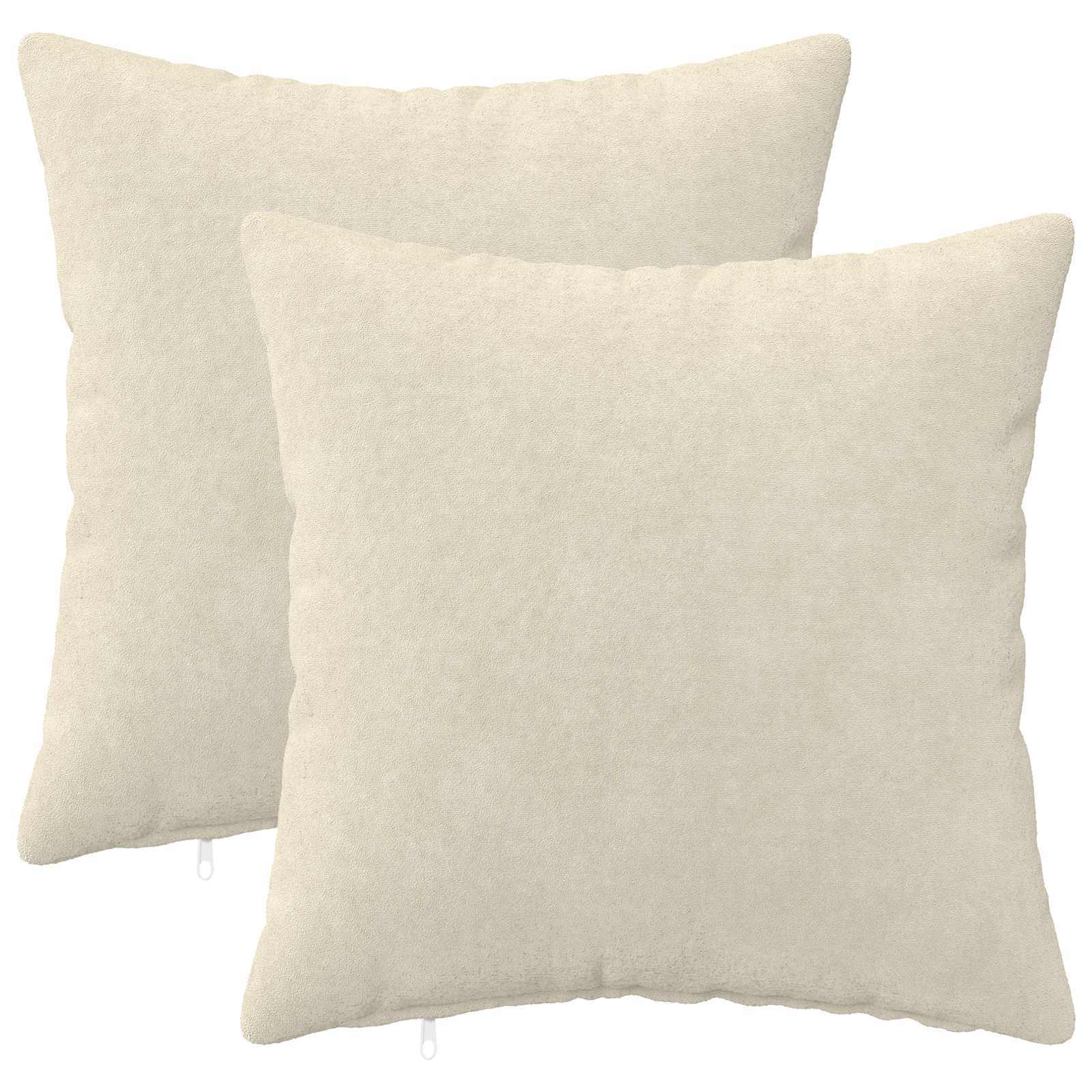 Federa 2 pcs HEERLEN Crema 50 x 50 cm Fleece in microfibra